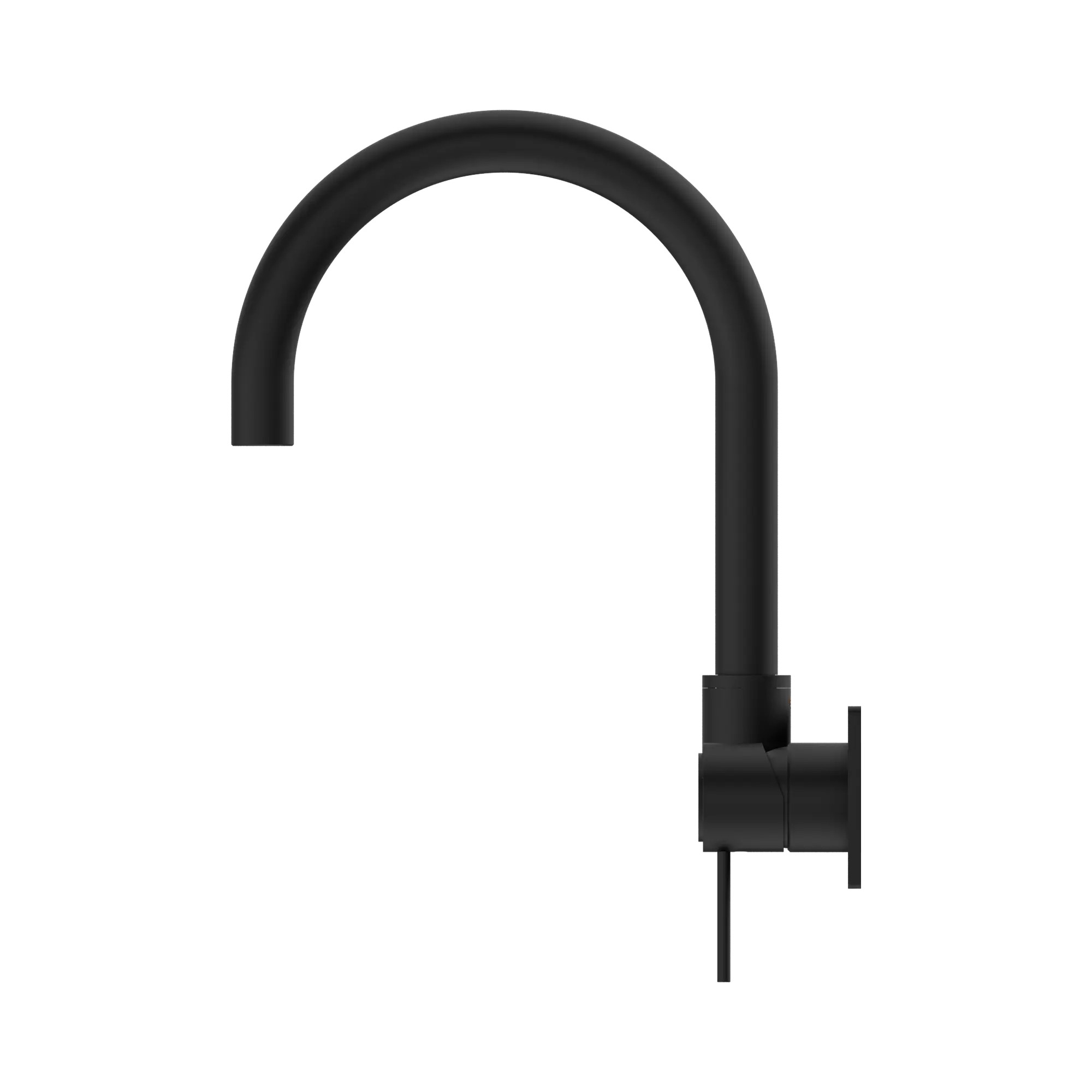 NR221909q MB Mecca Wall Basin Mixer Swivel Spout Matte Black image 3