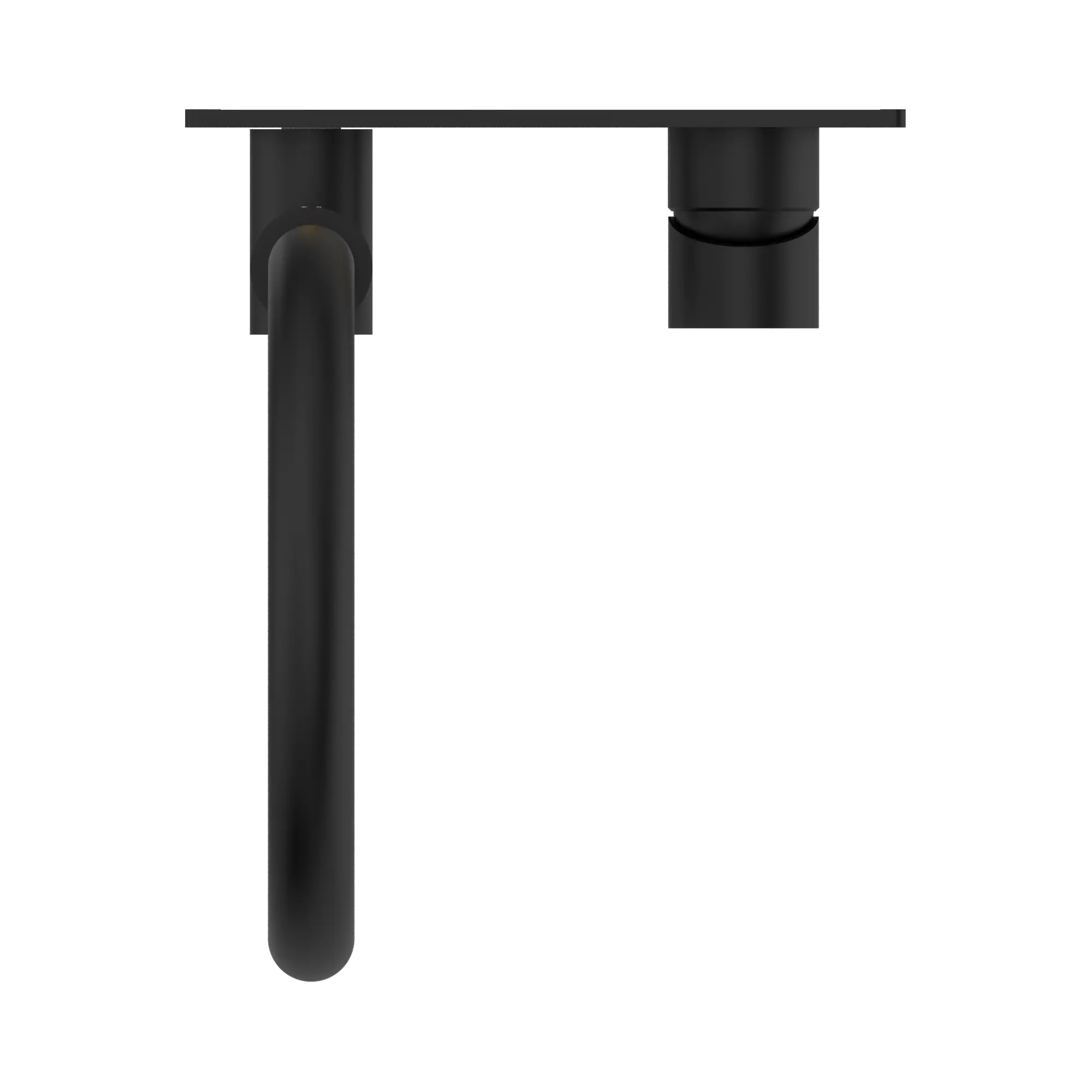 NR221909q MB Mecca Wall Basin Mixer Swivel Spout Matte Black image 4