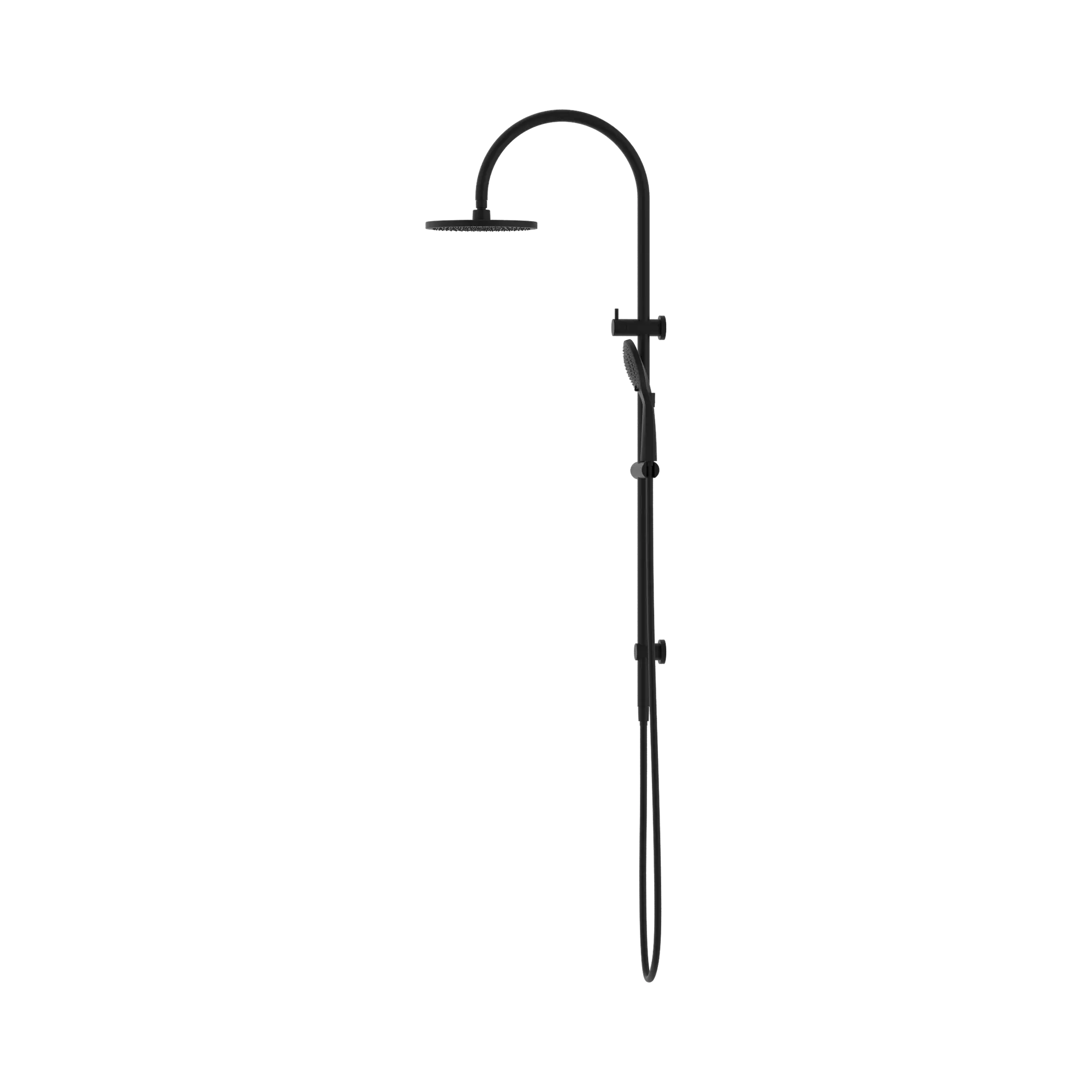 NR221905b MB Mecca Twin Shower With Air Shower Matte Black image 2