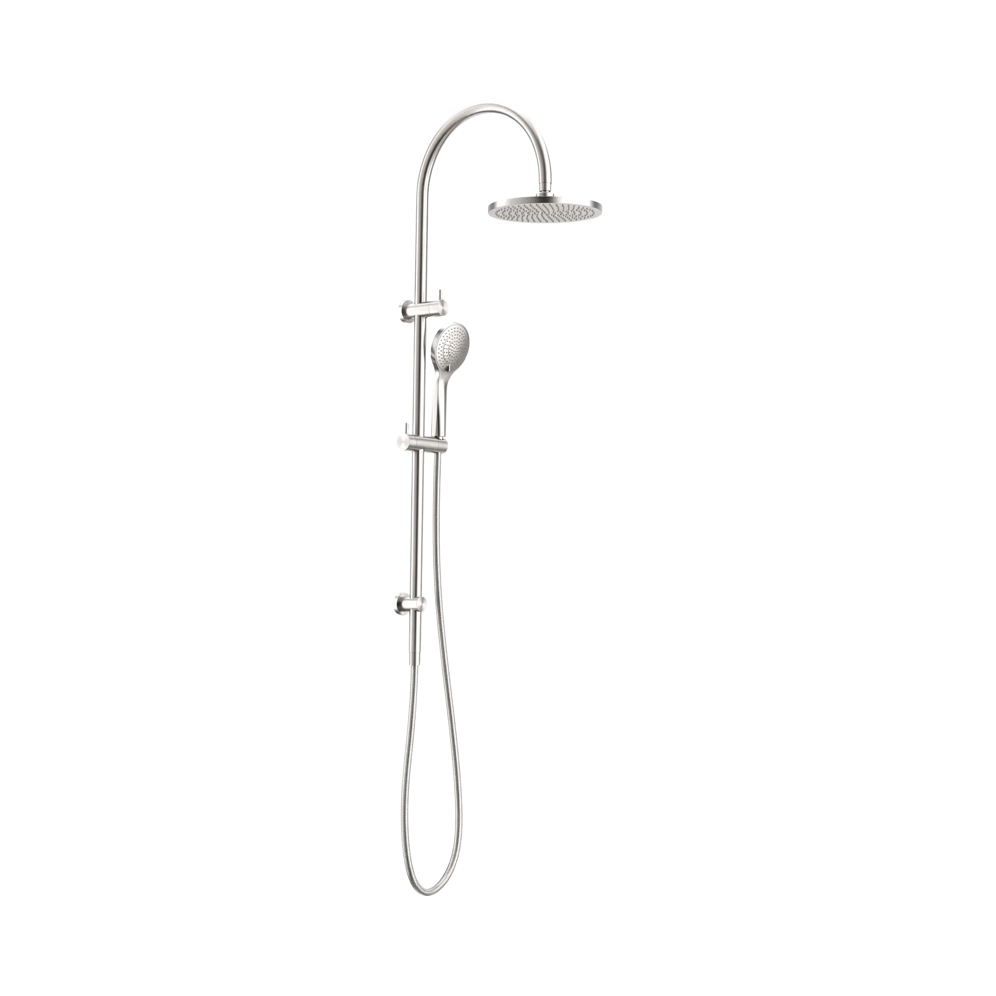 NR221905b BN Mecca Twin Shower With Air Shower Brushed Nickel image 1