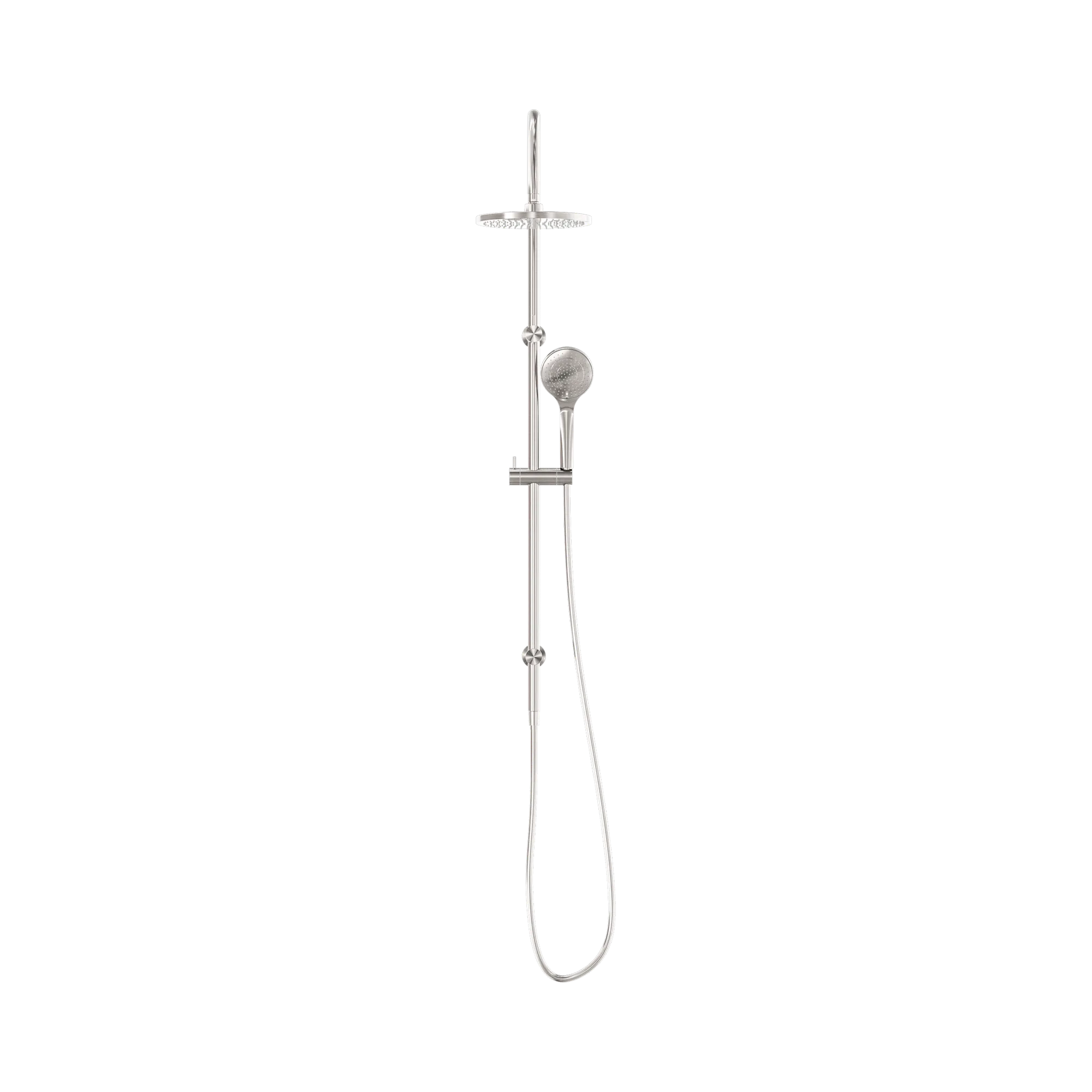 NR221905b BN Mecca Twin Shower With Air Shower Brushed Nickel image 2