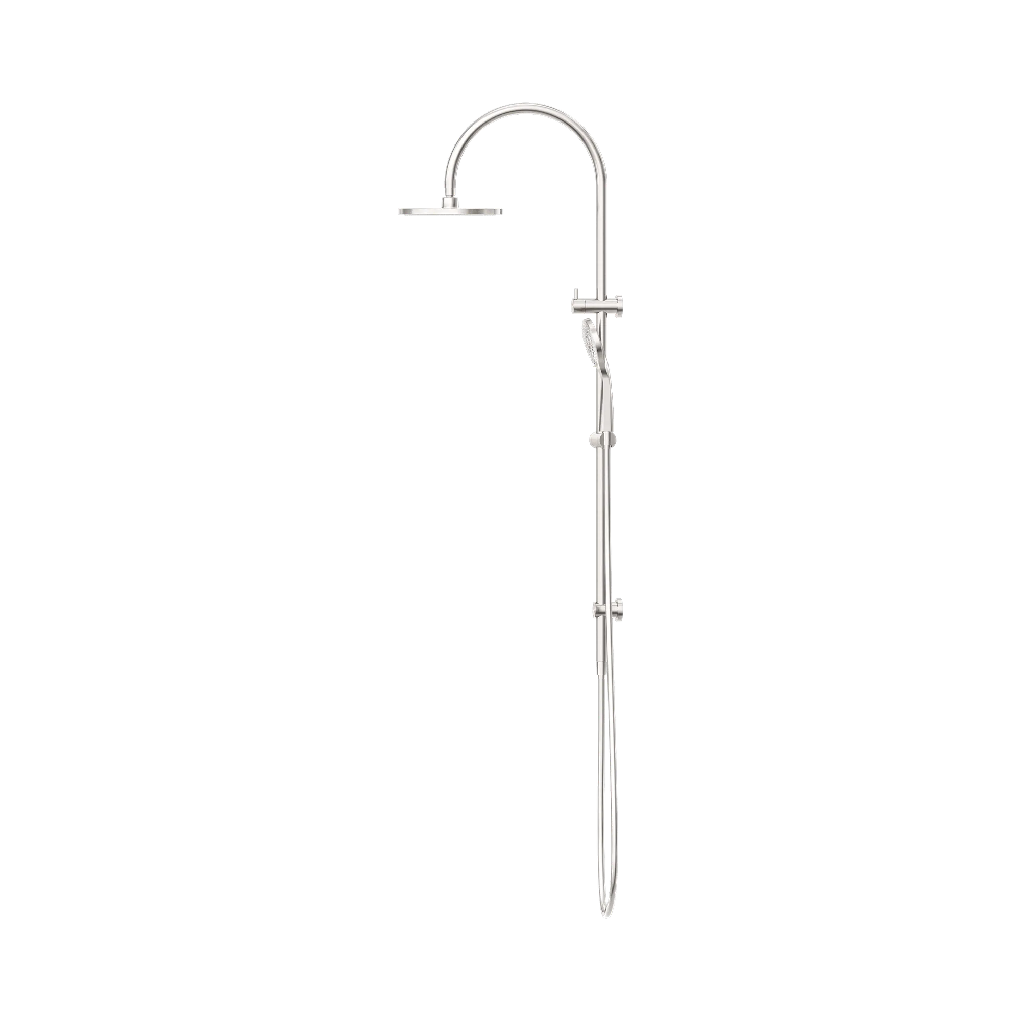 NR221905b BN Mecca Twin Shower With Air Shower Brushed Nickel image 3