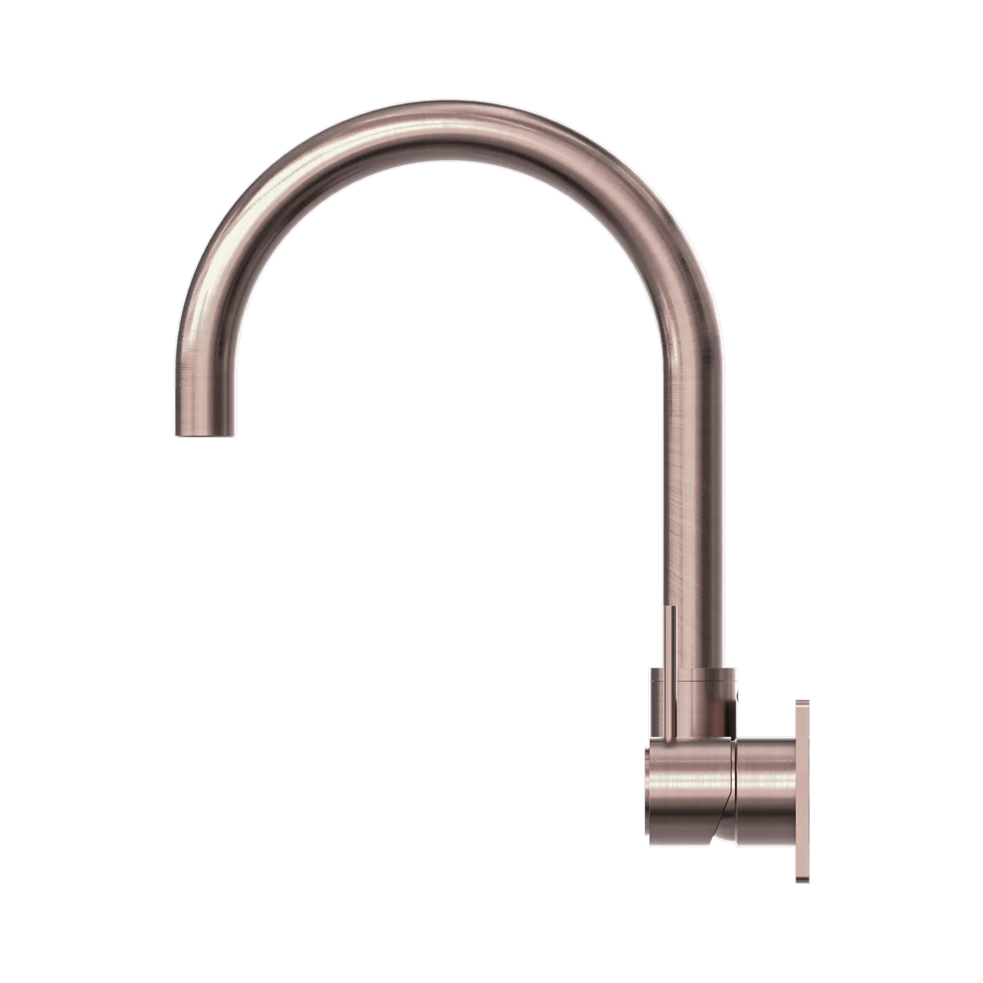 NR221909p BZ Mecca Wall Basin Mixer Swivel Spout Handle Up Brushed Bronze image 3