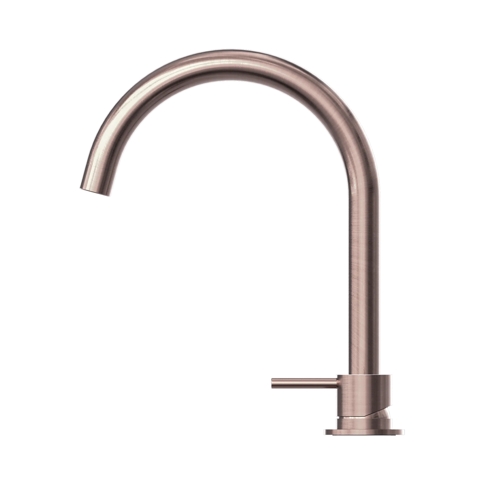 NR221901b BZ Mecca Hob Basin Mixer Round Swivel Spout Brushed Bronze image 3