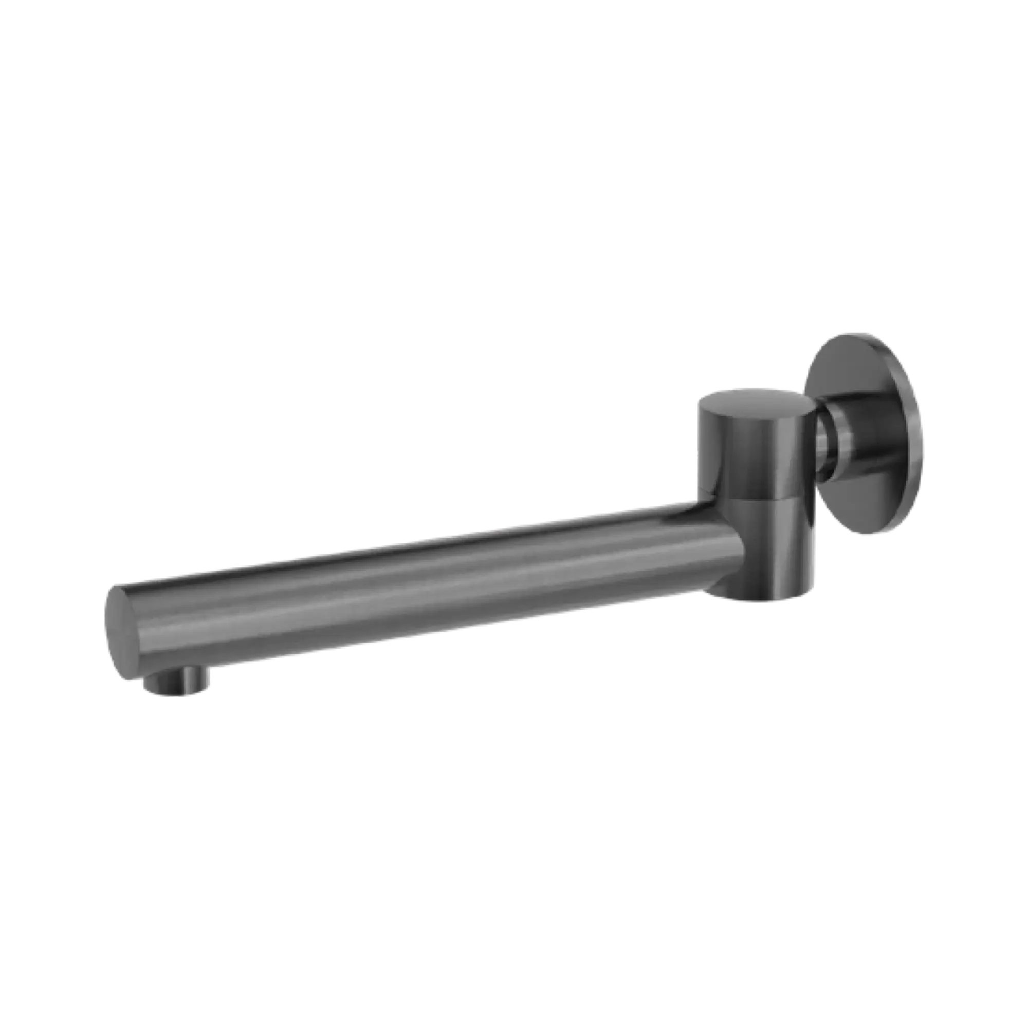 NR202 GM Dolce Wall Mounted Swivel Bath Spout Only Gun Metal image 1