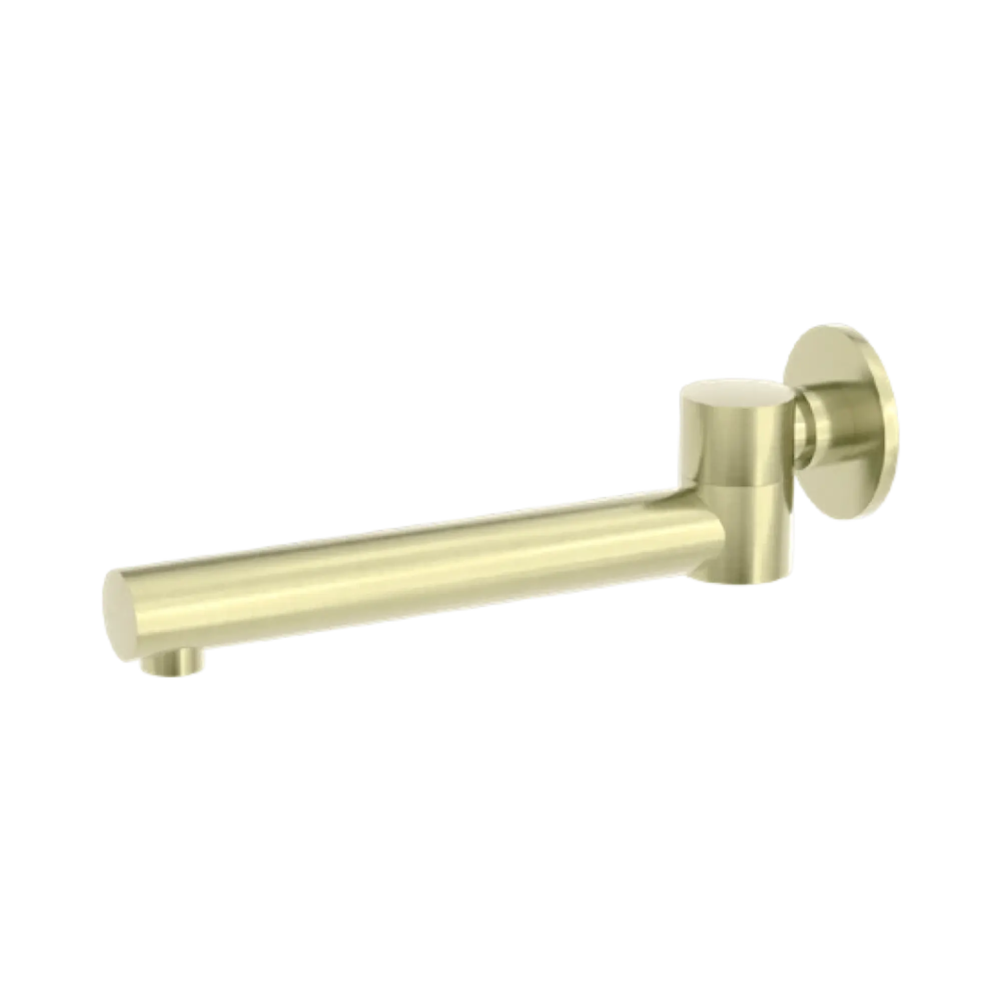 NR202 BG Dolce Wall Mounted Swivel Bath Spout Only Brushed Gold image 1