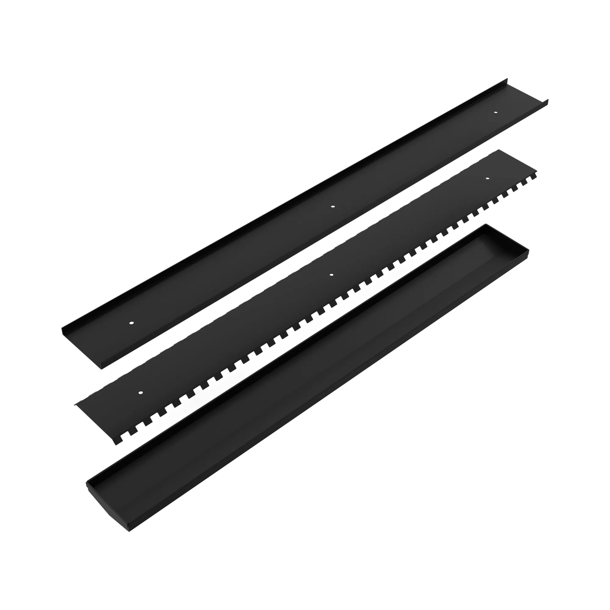 NRFG001 MB Tile Insert V Channel Floor Grate 80mm 89mm Outlet Without Outlet And Hole Saw Matte Black image 4