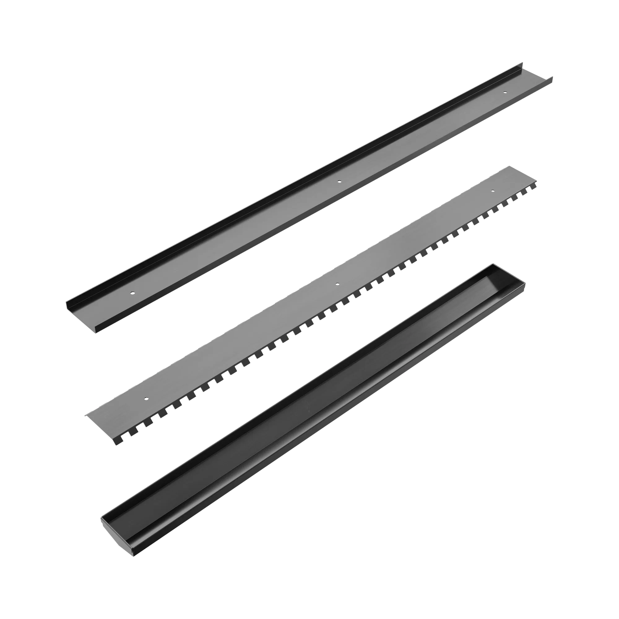 NRFG002 GM Tile Insert V Channel Floor Grate 50mm Outlet Without Outlet And Hole Saw Gun Metal image 4