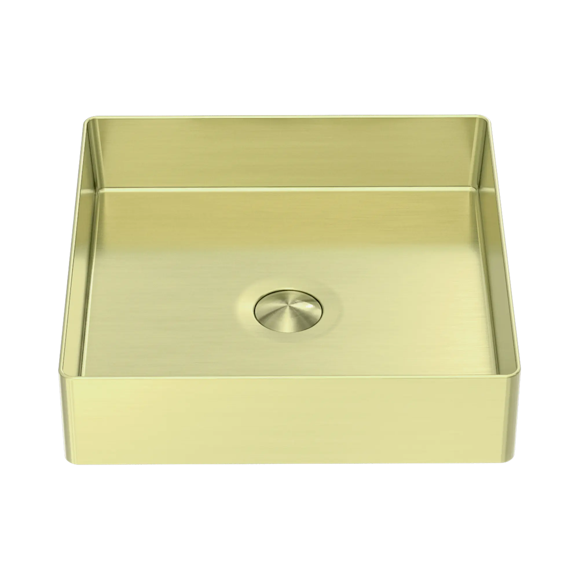 NRB401s BG Opal Square 400mm Stainless Steel Basin Brushed Gold image 1