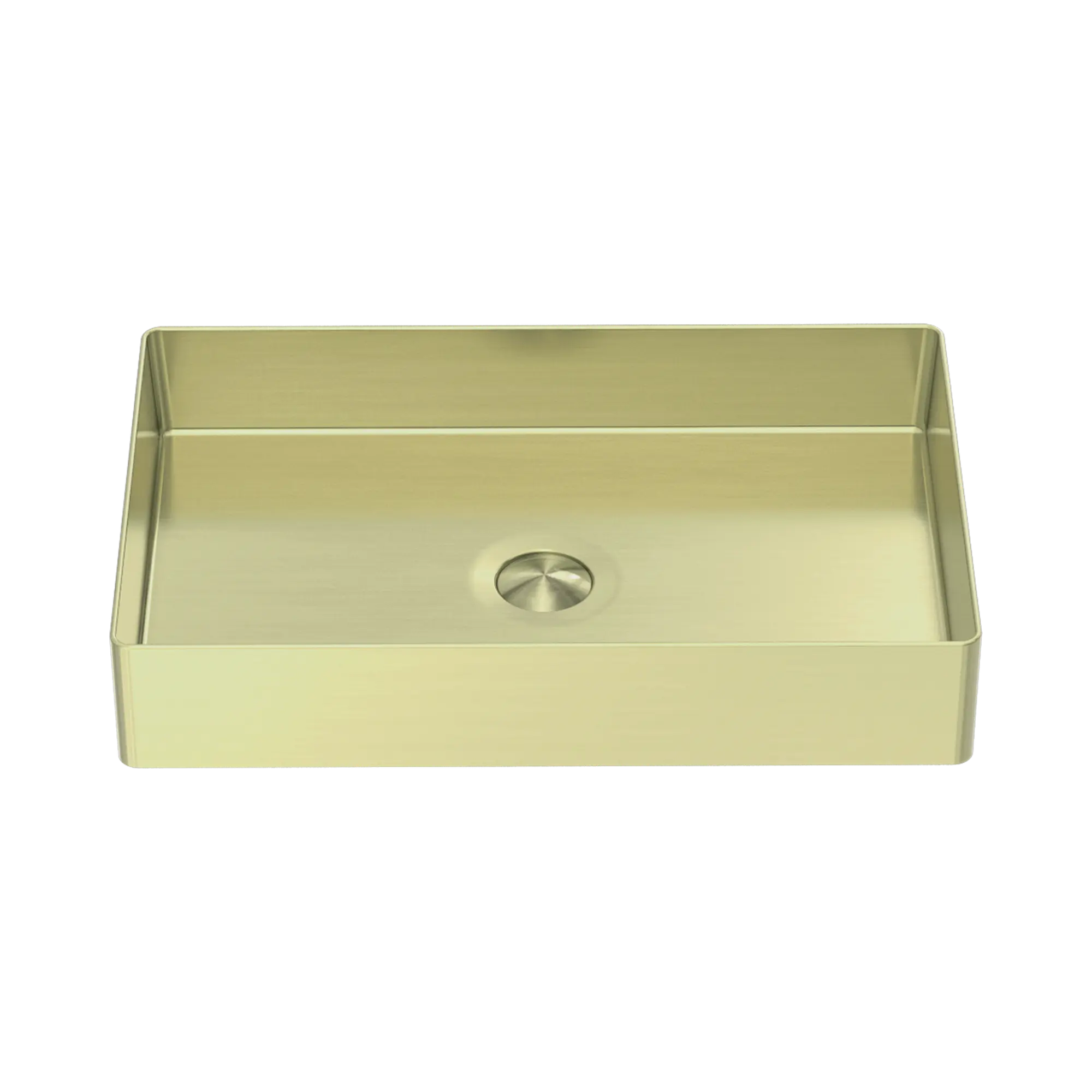 NRB3555 BG Opal Rectangle Stainless Steel Basin Brushed Gold image 1