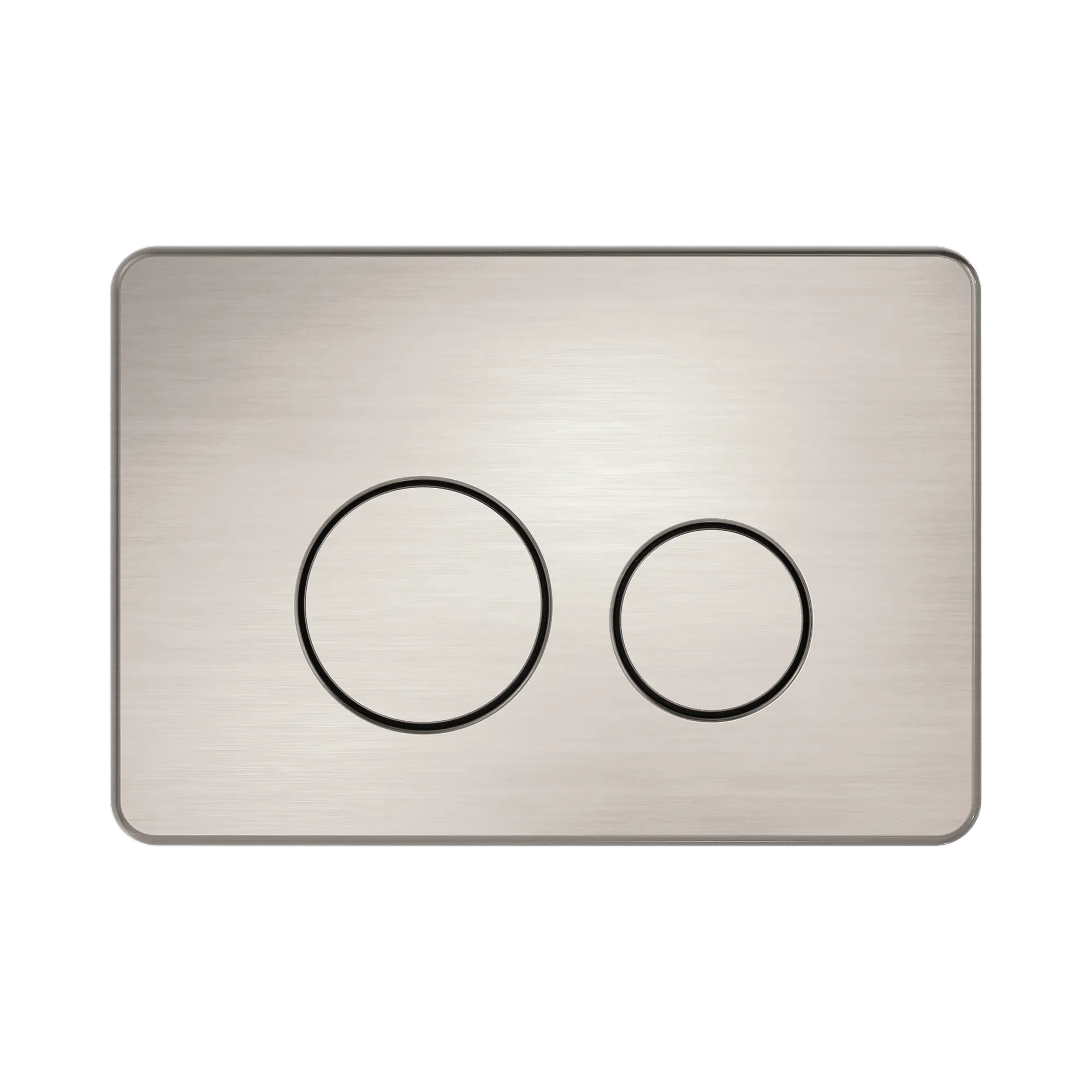 NRPL001 BN In Wall Toilet Push Plate Brushed Nickel image 2