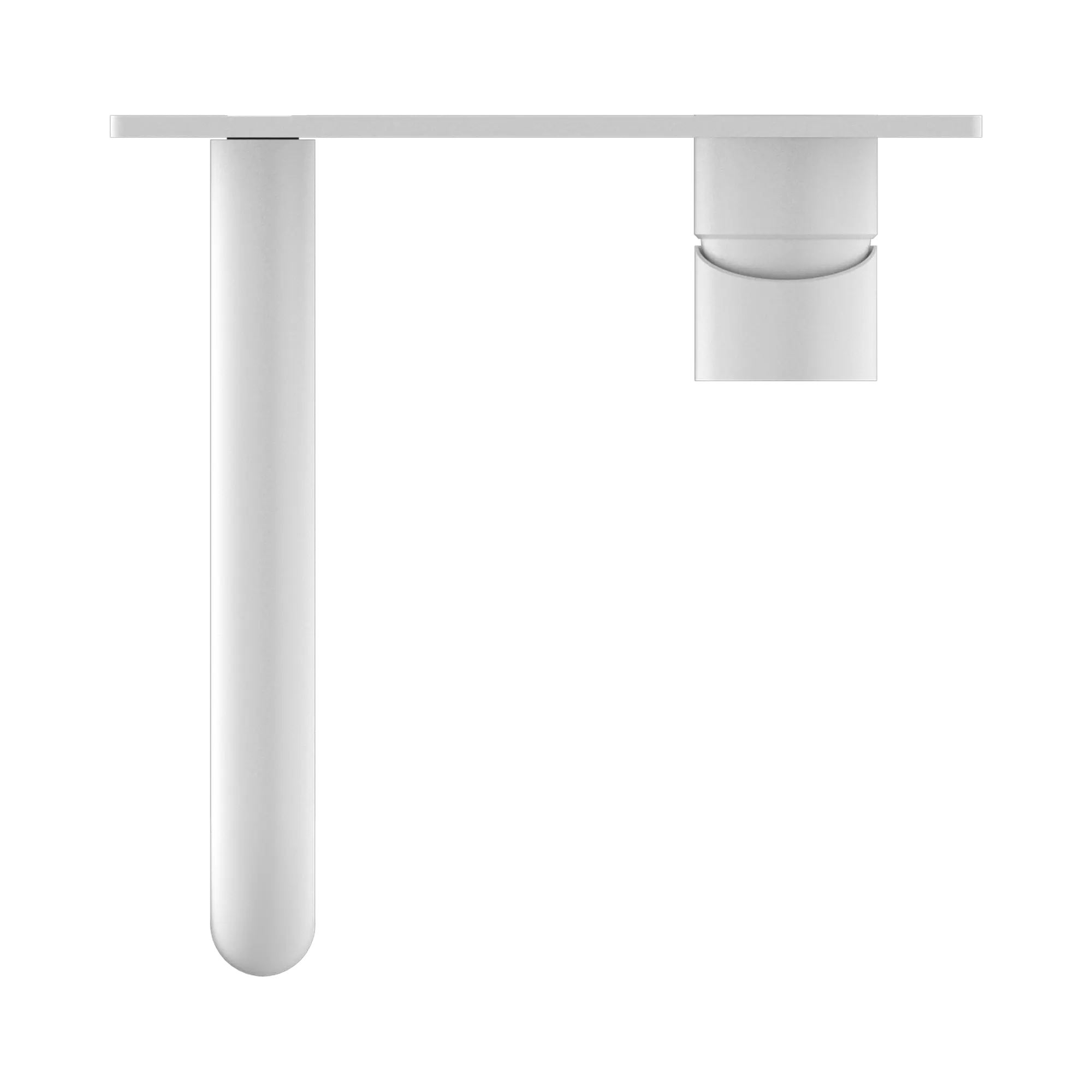 NR221907a185 MW Mecca Wall Basin Mixer 185mm Spout Matte White image 4