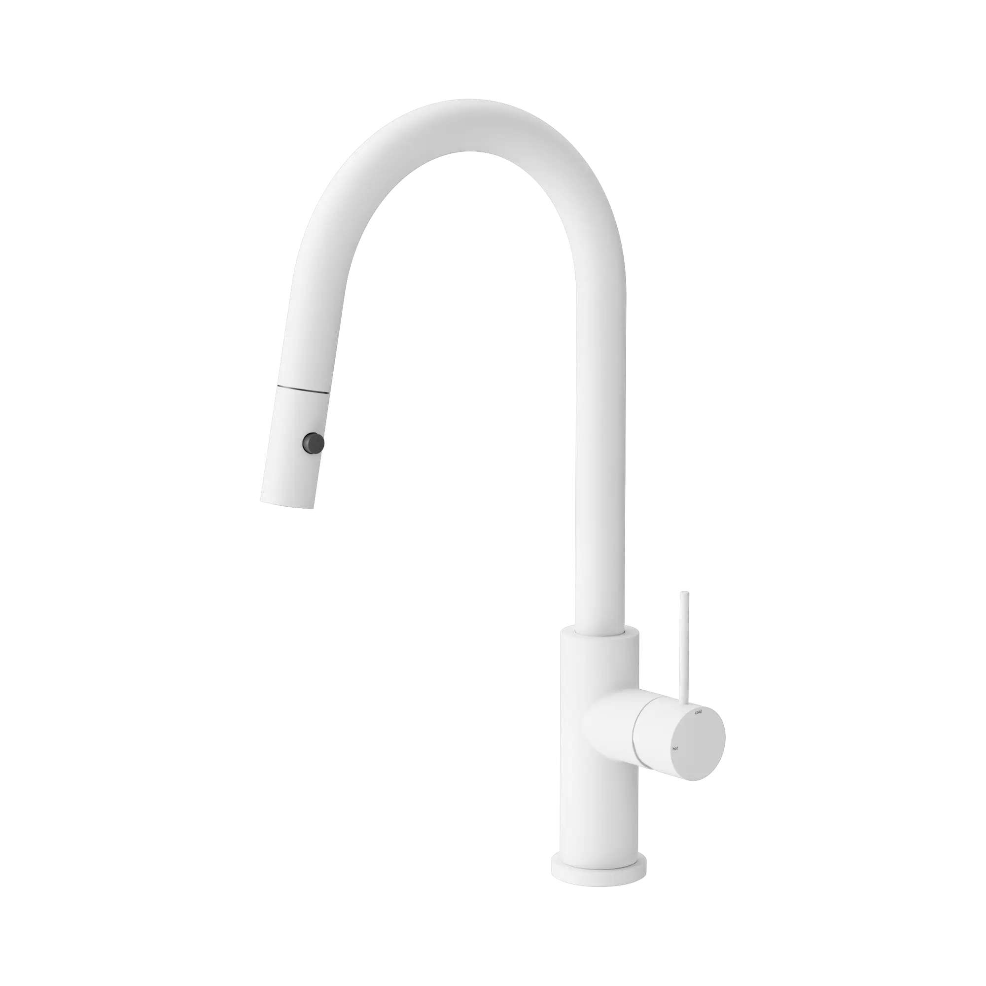 NR221908 MW Mecca Pull Out Sink Mixer With Vegie Spray Function Matte White image 1