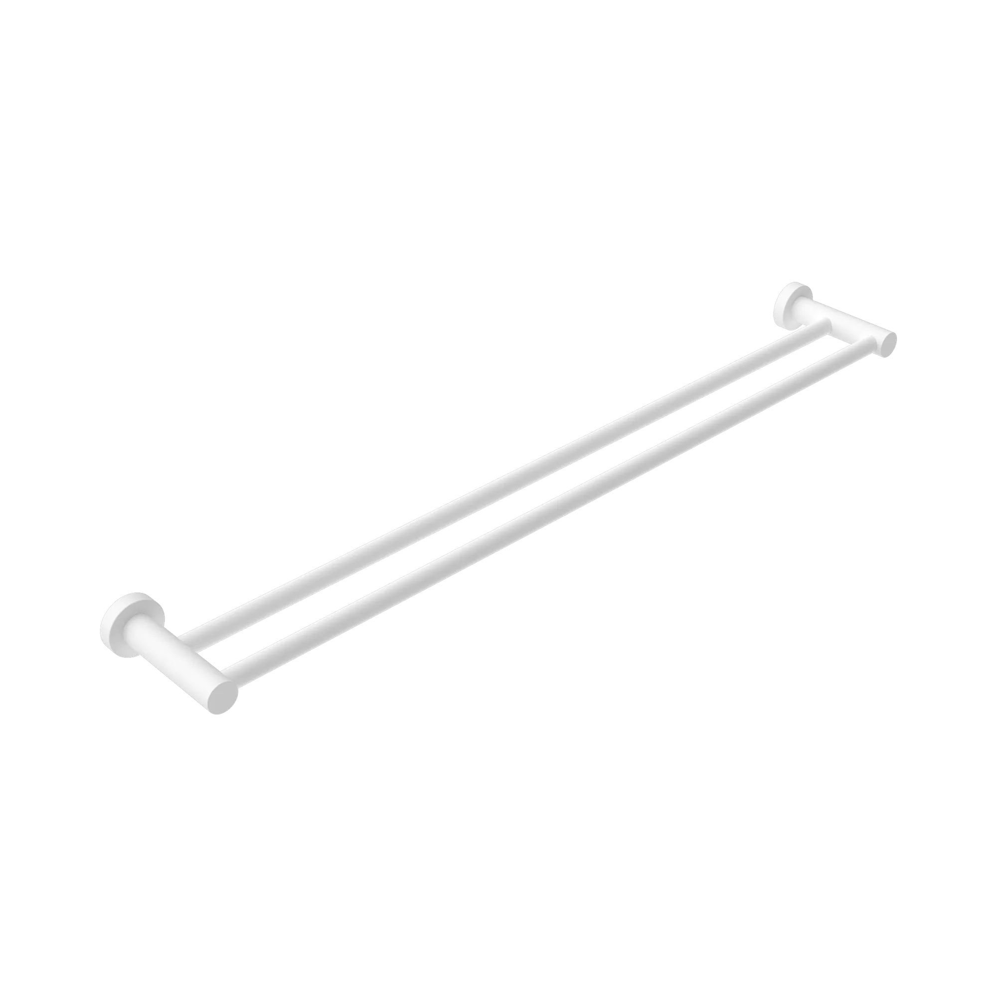 NR1930d MW Mecca Double Towel Rail 800mm Matte White image 1
