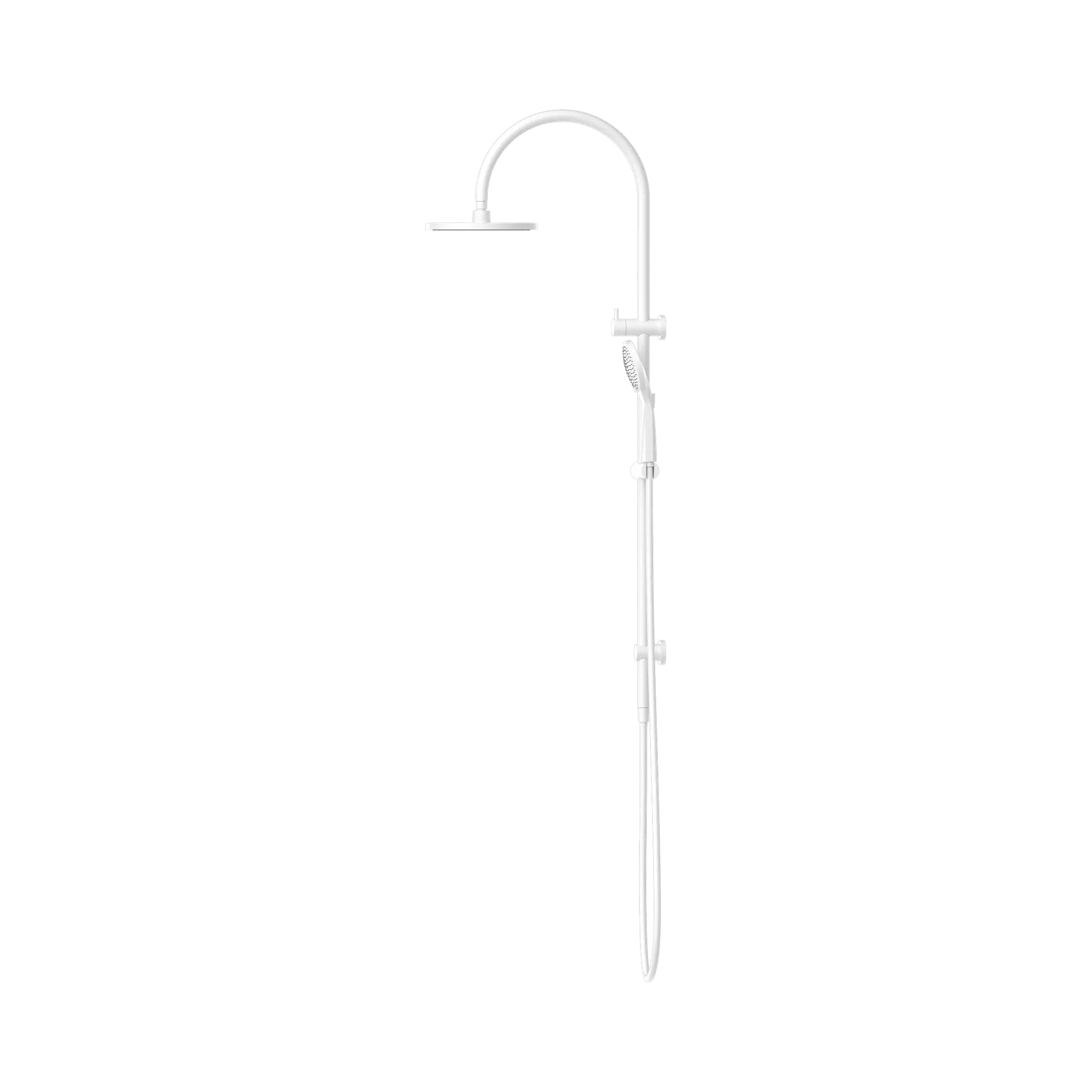 NR221905b MW Mecca Twin Shower With Air Shower Matte White image 3