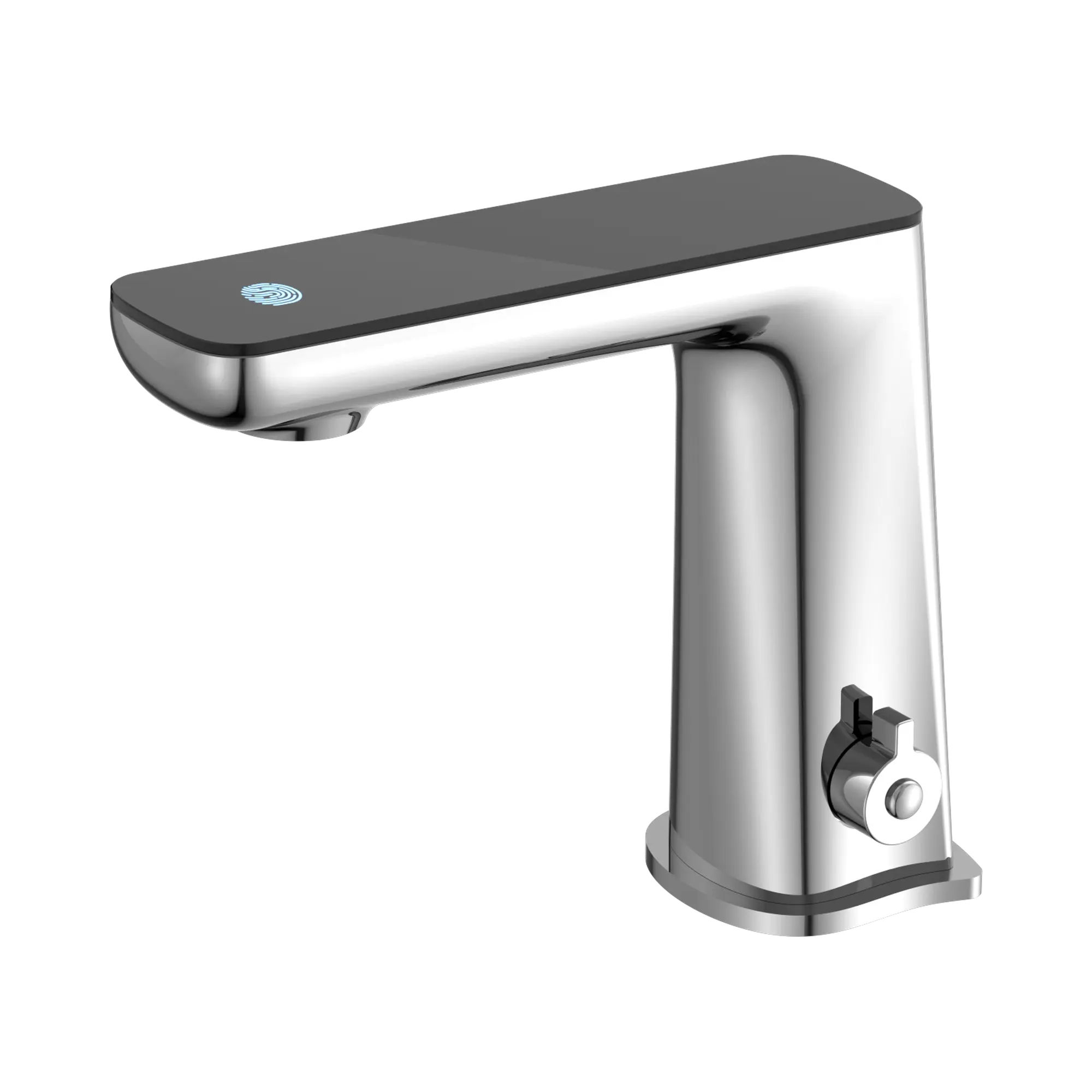 NR222101 CH Claudia Sensor Mixer With Black Top Display Chrome image 1