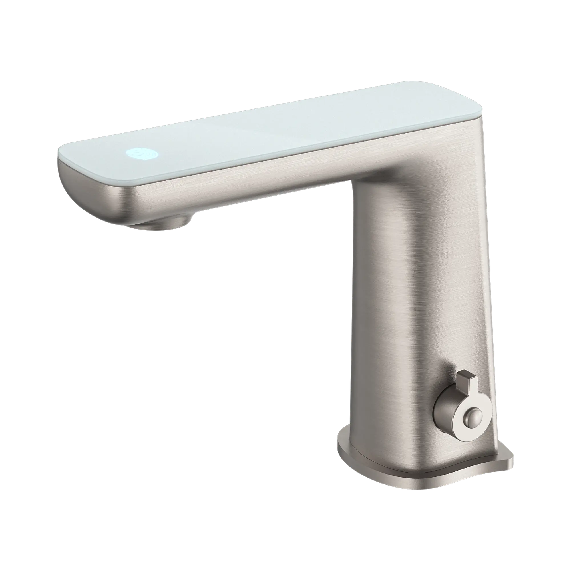NR222102 BN Claudia Sensor Mixer With White Top Display Brushed Nickel image 1