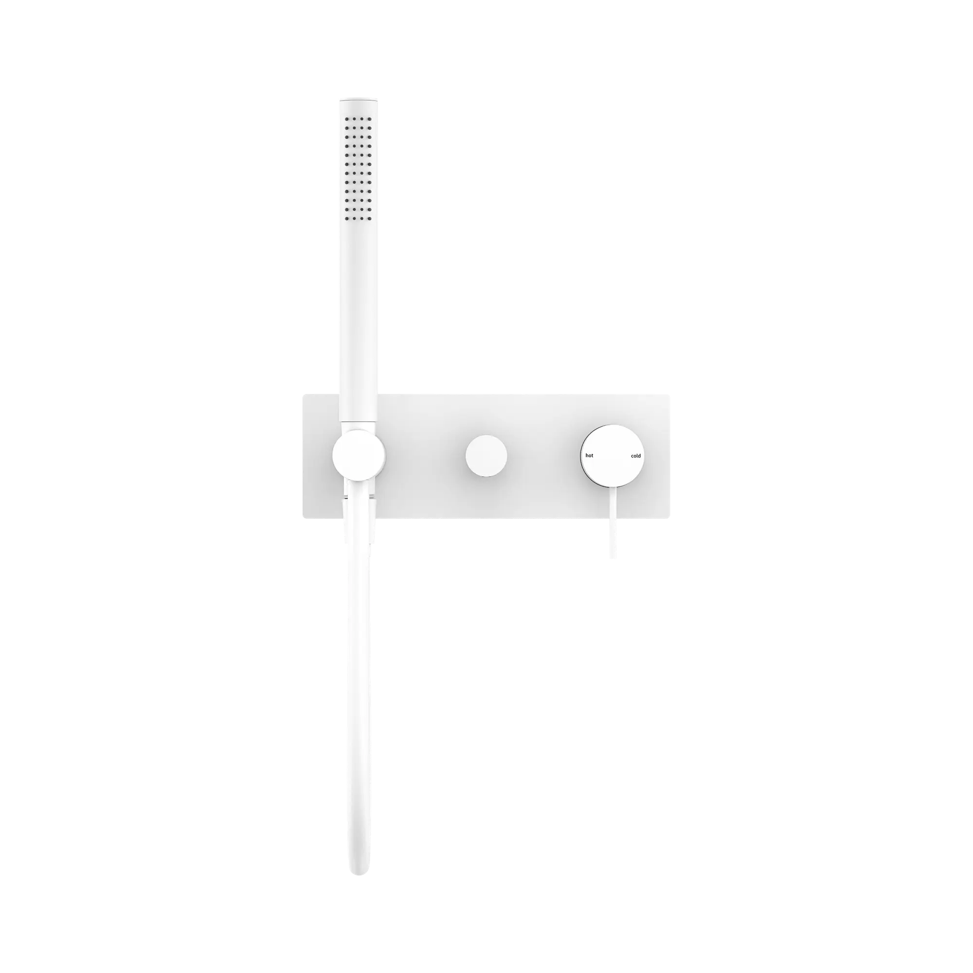 NR221903e MW Mecca Shower Mixer With Divertor System Matte White image 2