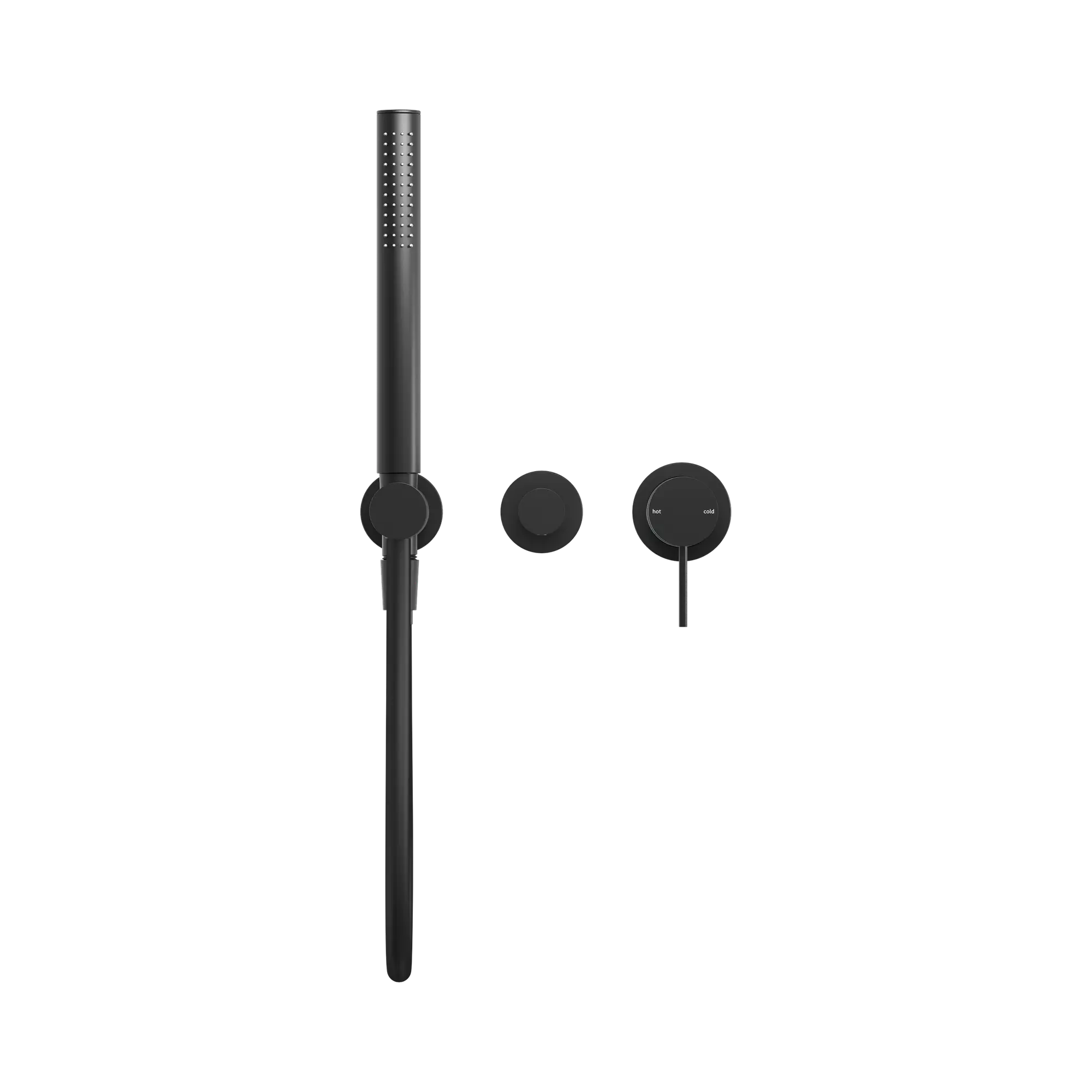 NR221903f MB Mecca Shower Mixer With Divertor System Seperate Back Plate Matte Black image 2