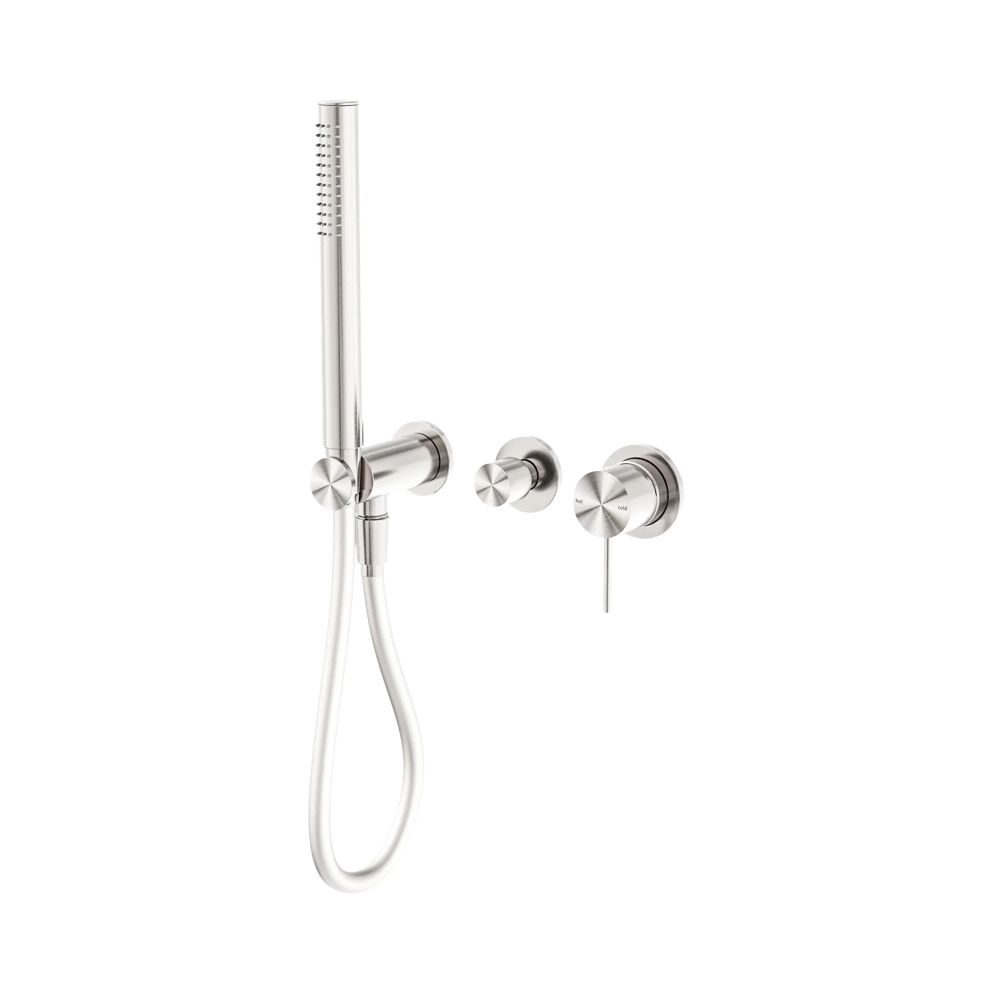 NR221903f BN Mecca Shower Mixer With Divertor System Seperate Back Plate Brushed Nickel image 1