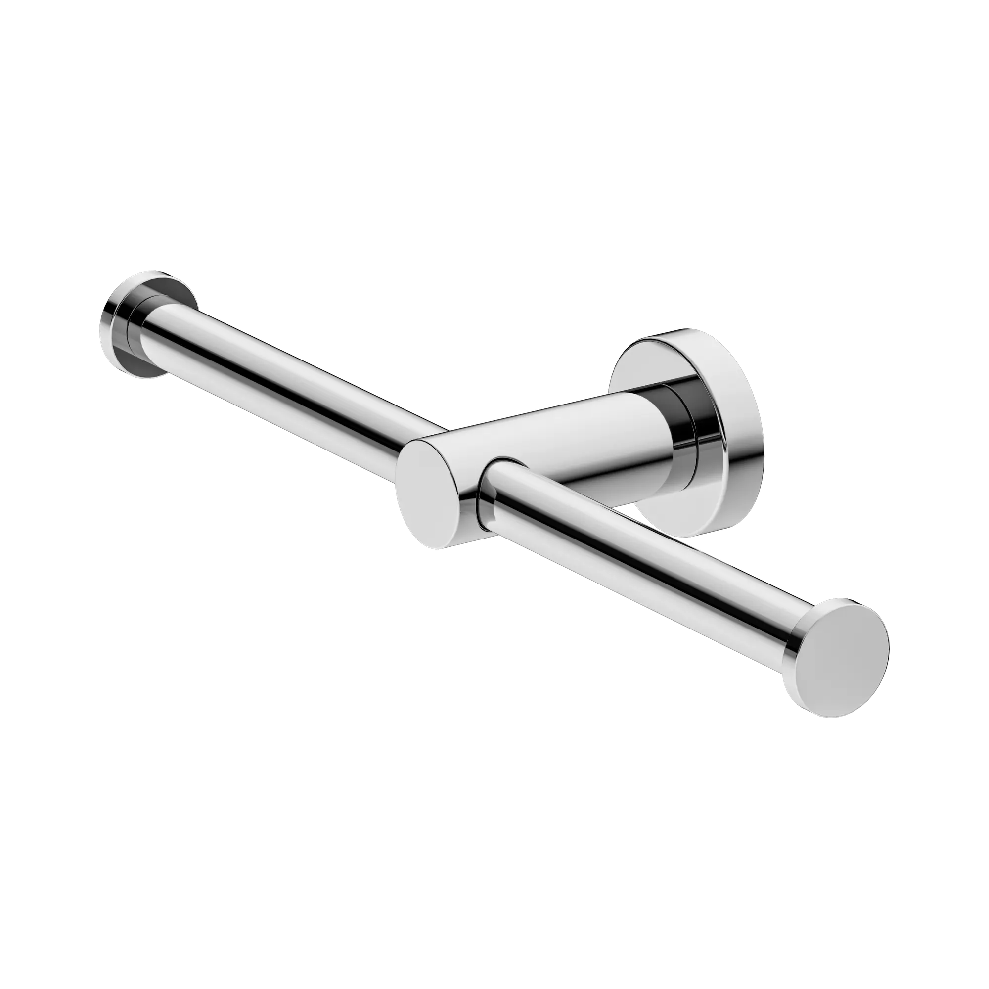 NR1986d CH Mecca Double Toilet Roll Holder Chrome image 1