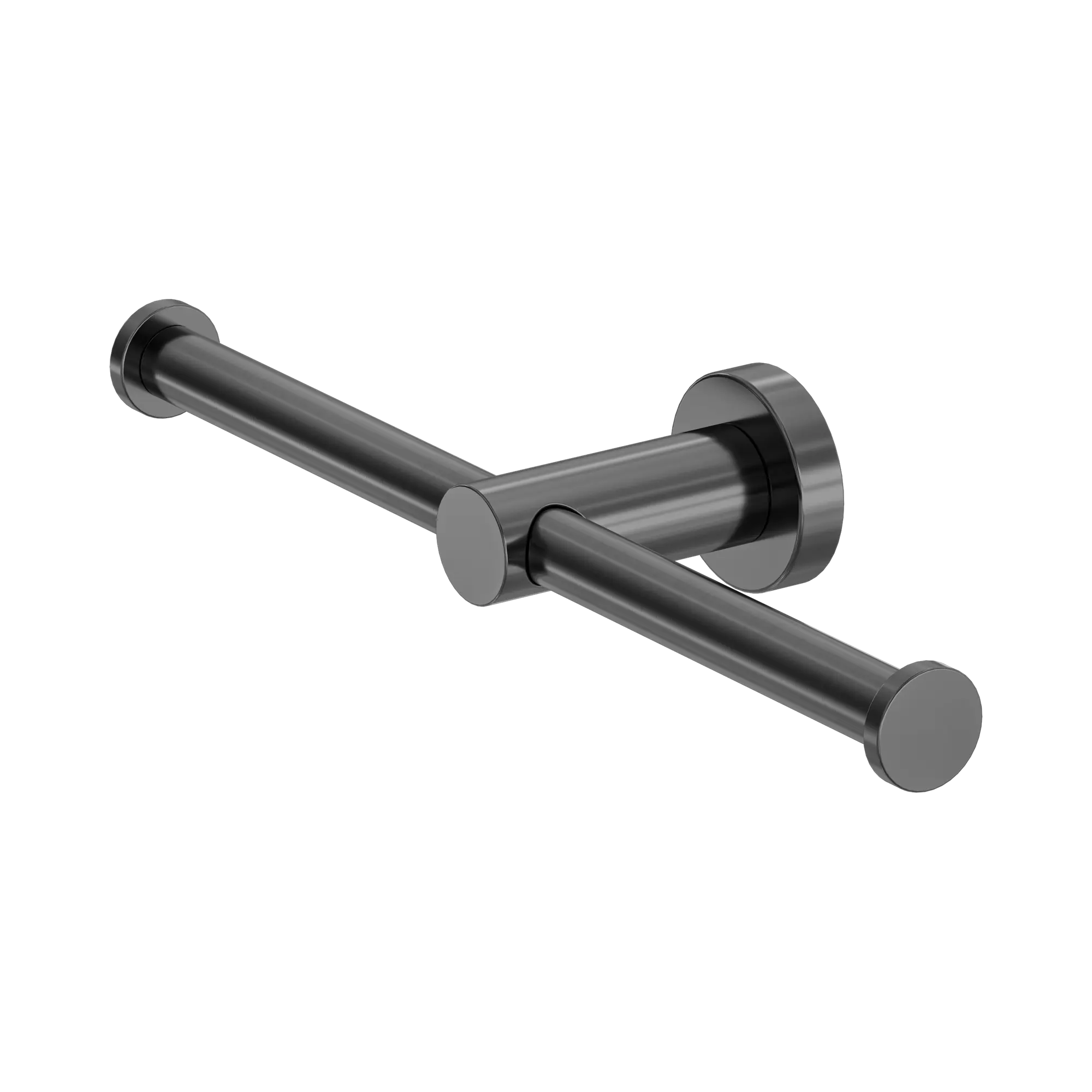 NR1986d GM Mecca Double Toilet Roll Holder Gun Metal image 1