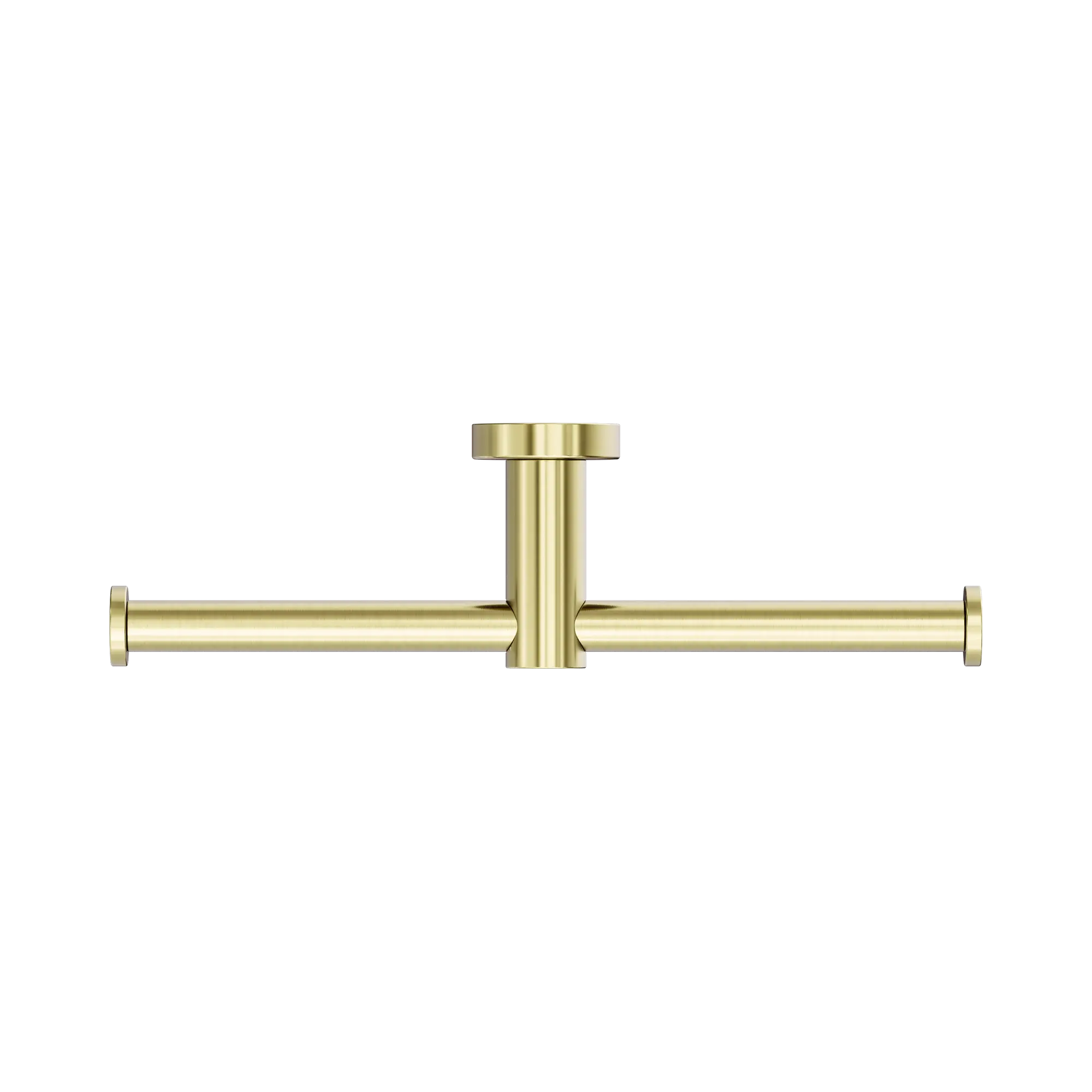 NR1986d BG Mecca Double Toilet Roll Holder Brushed Gold image 2