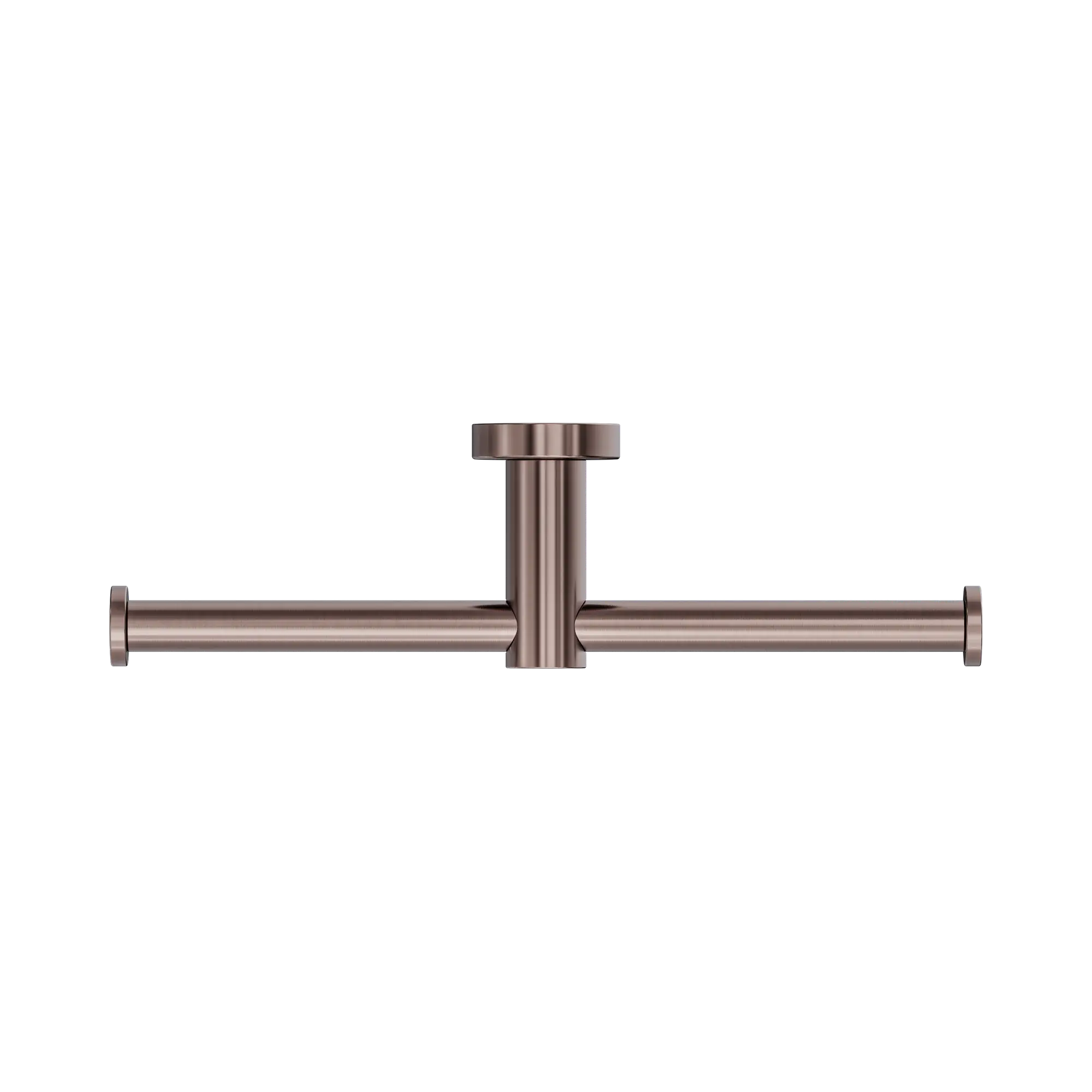 NR1986d BZ Mecca Double Toilet Roll Holder Brushed Bronze image 2