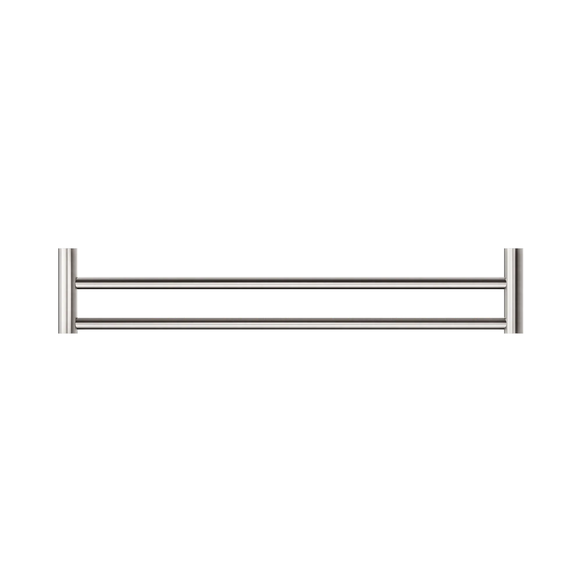 NR2324d BN New Mecca Double Towel Rail 600mm Brushed Nickel image 3