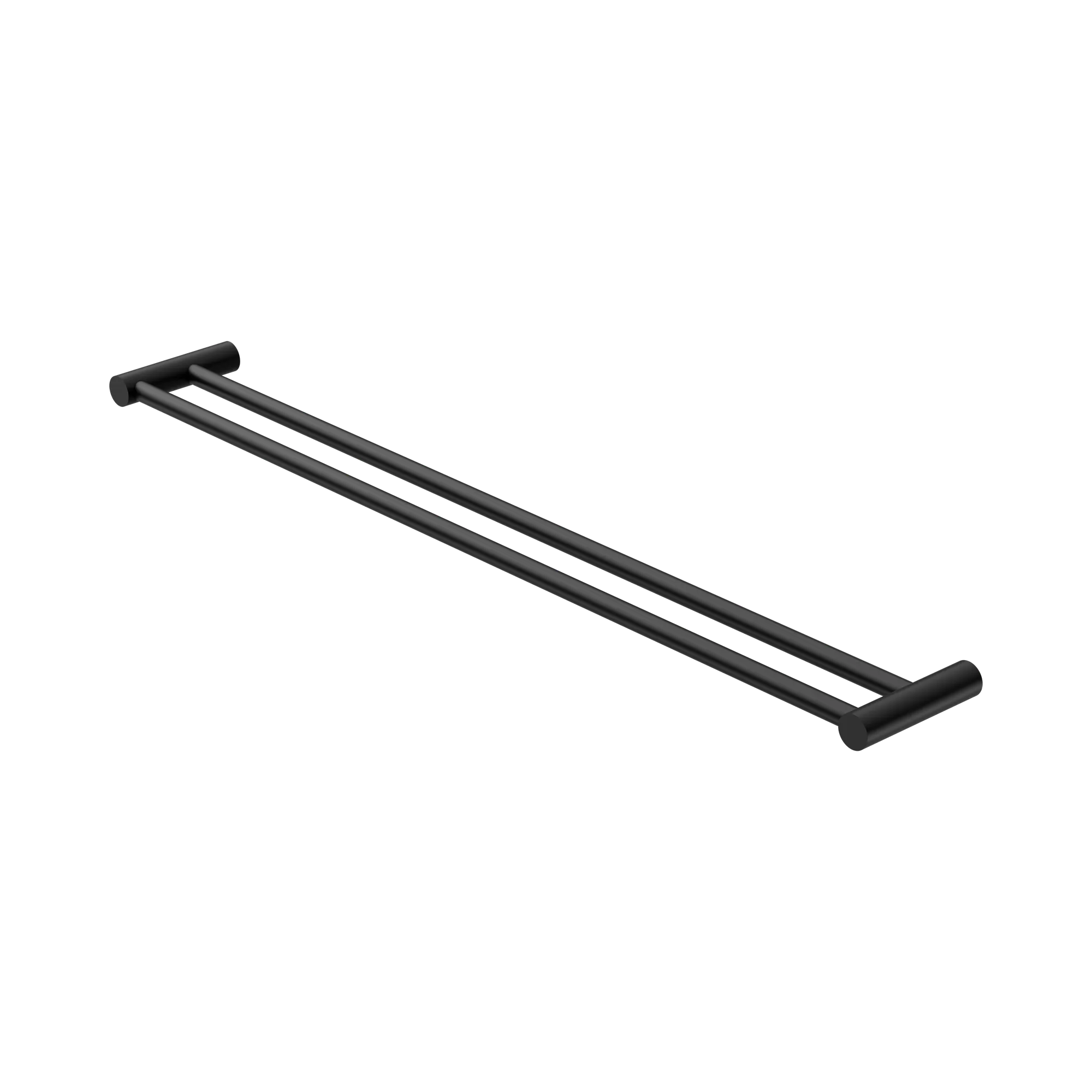 NR2330d MB New Mecca Double Towel Rail 800mm Matte Black image 1