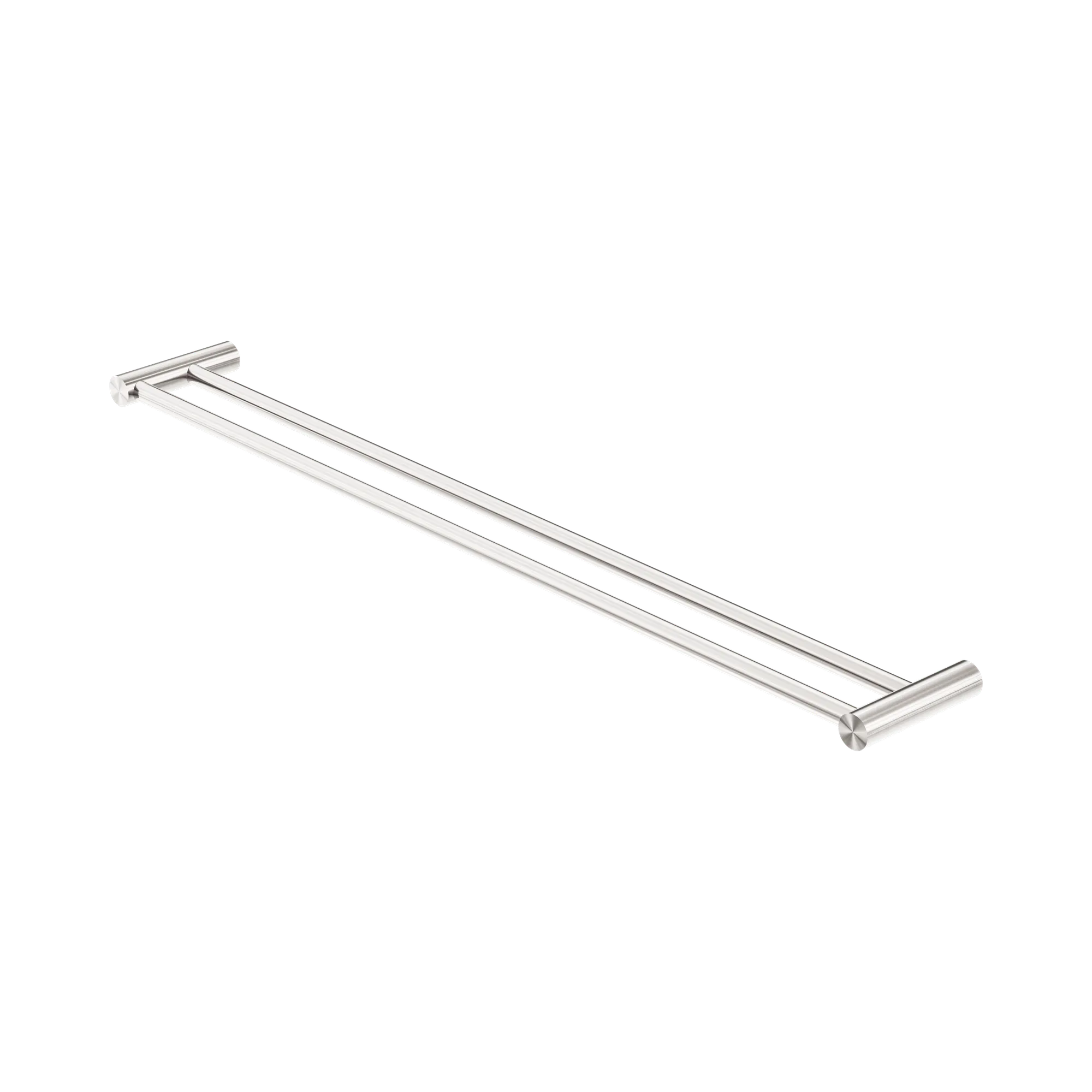 NR2330d BN New Mecca Double Towel Rail 800mm Brushed Nickel image 1
