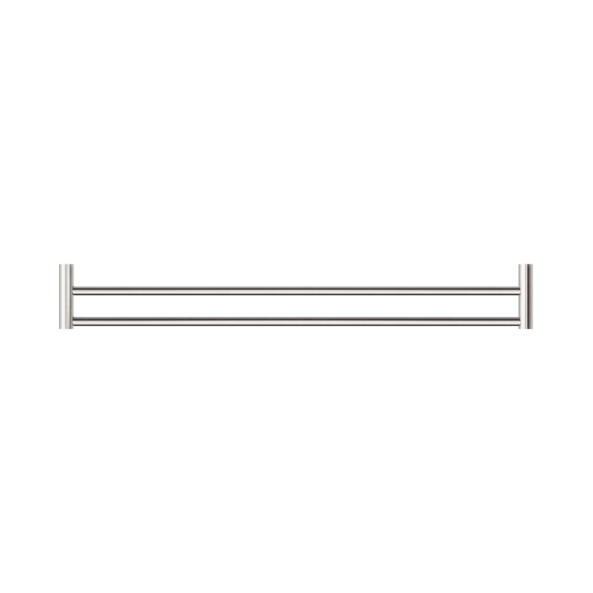 NR2330d BN New Mecca Double Towel Rail 800mm Brushed Nickel image 3