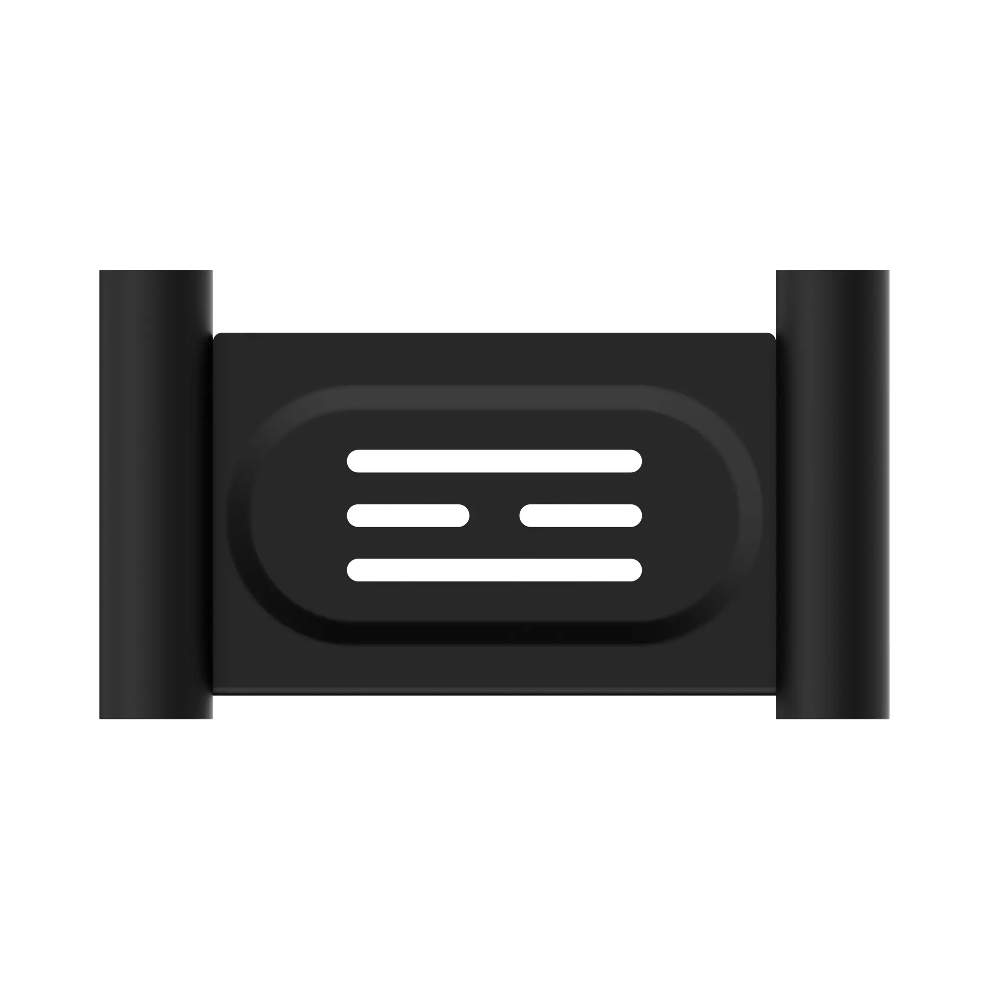 NR2381 MB New Mecca Soap Dish Holder Matte Black image 3