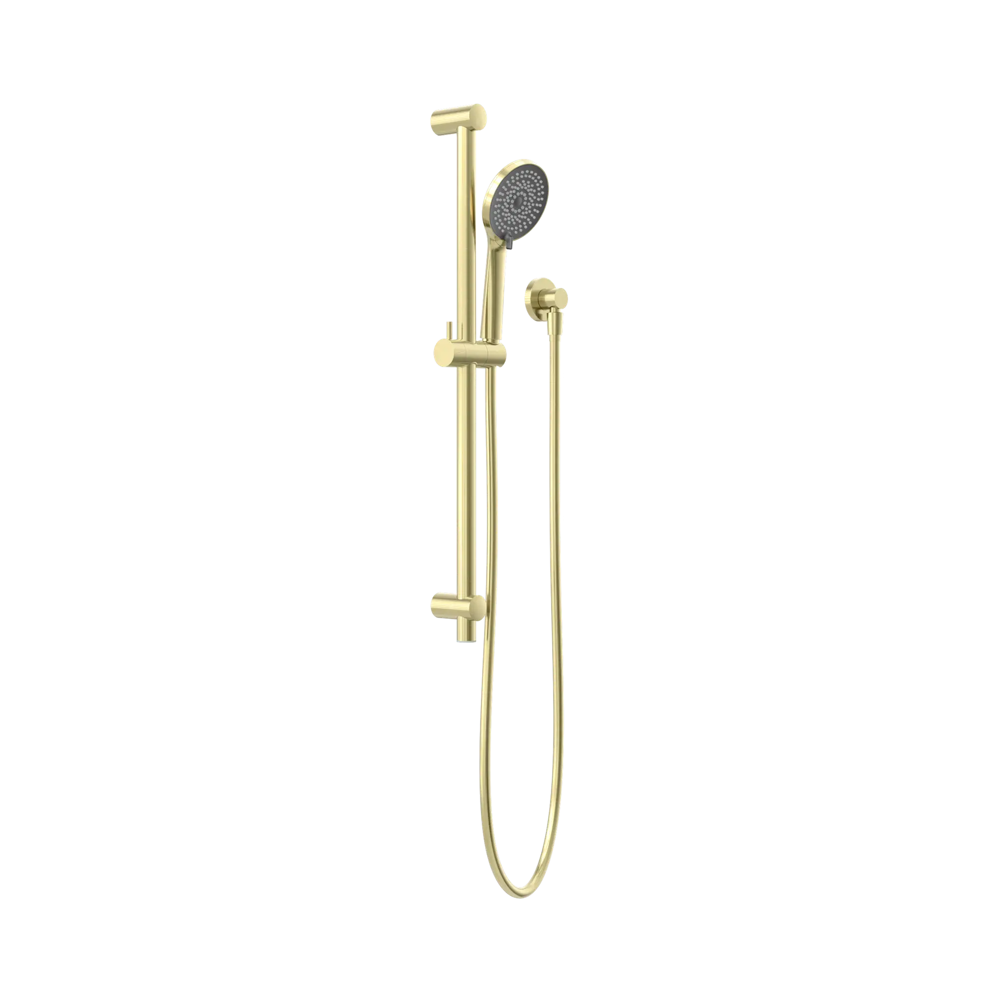 NR318 BG Round Metal Project Rail Shower Brushed Gold image 1