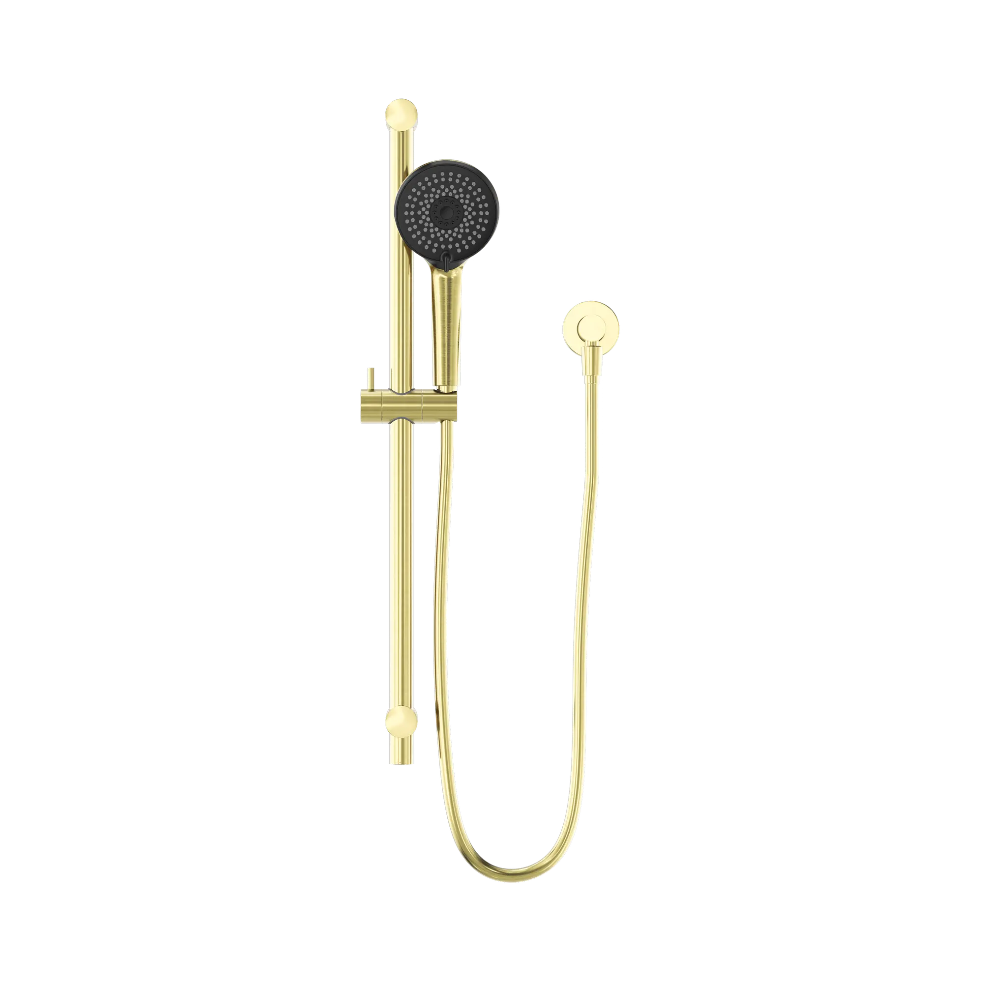 NR318 BG Round Metal Project Rail Shower Brushed Gold image 2