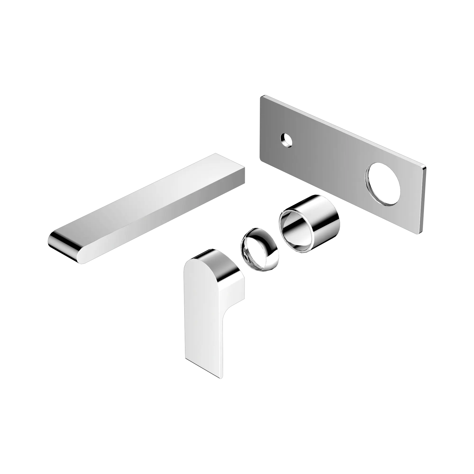 NR321510 ATCH Bianca Wall Basin Bath Mixer 187mm Trim Kits Only Chrome image 1