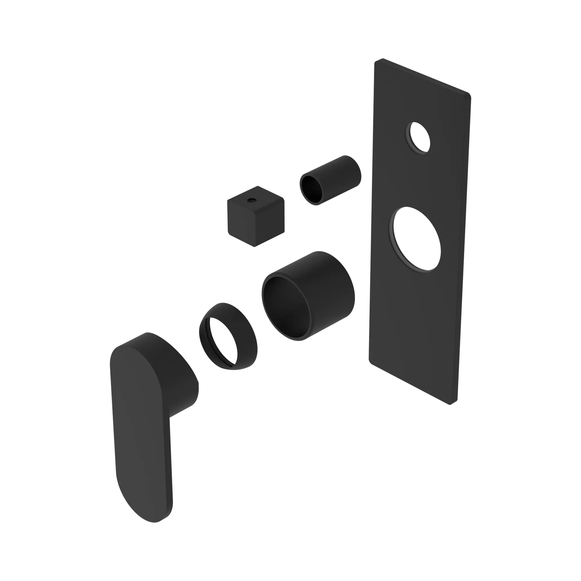 NR301311 ATMB Ecco Shower Mixer With Divertor Trim Kits Only Matte Black image 1