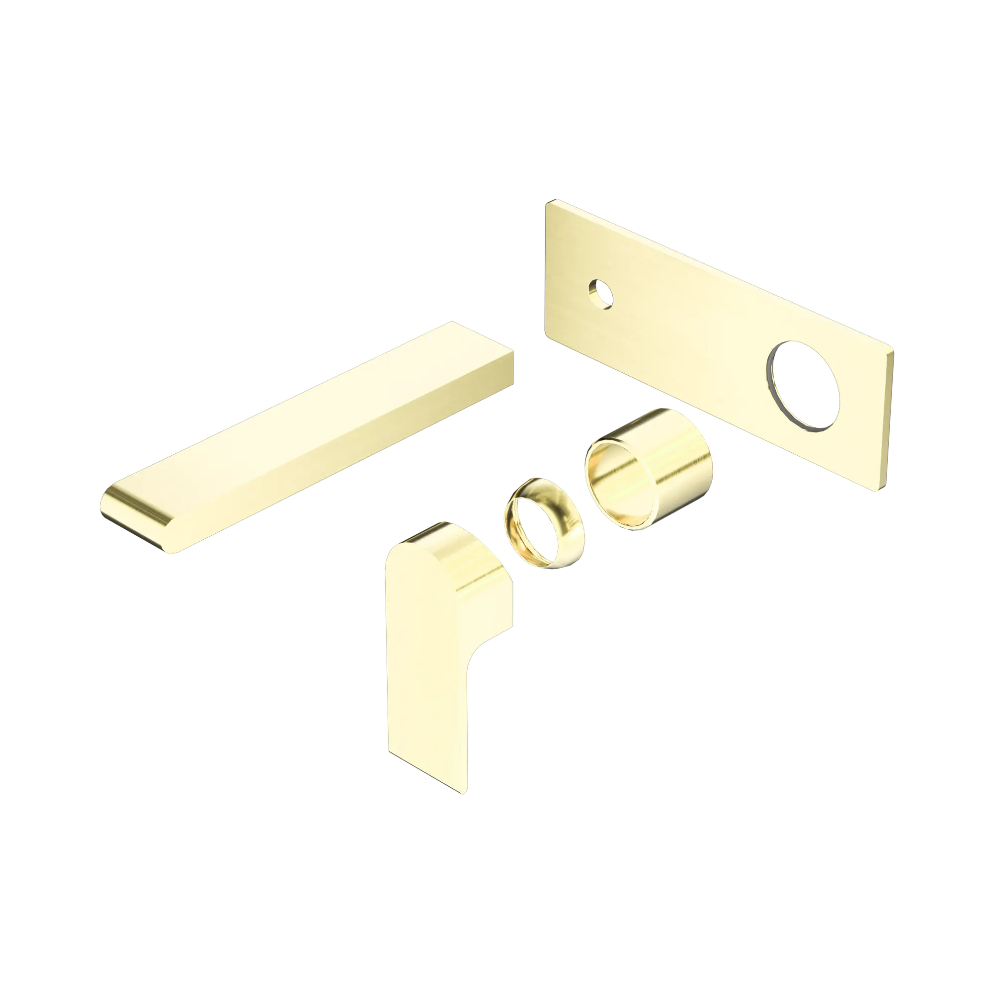 NR321510 ATBG Bianca Wall Basin Bath Mixer 187mm Trim Kits Only Brushed Gold image 1