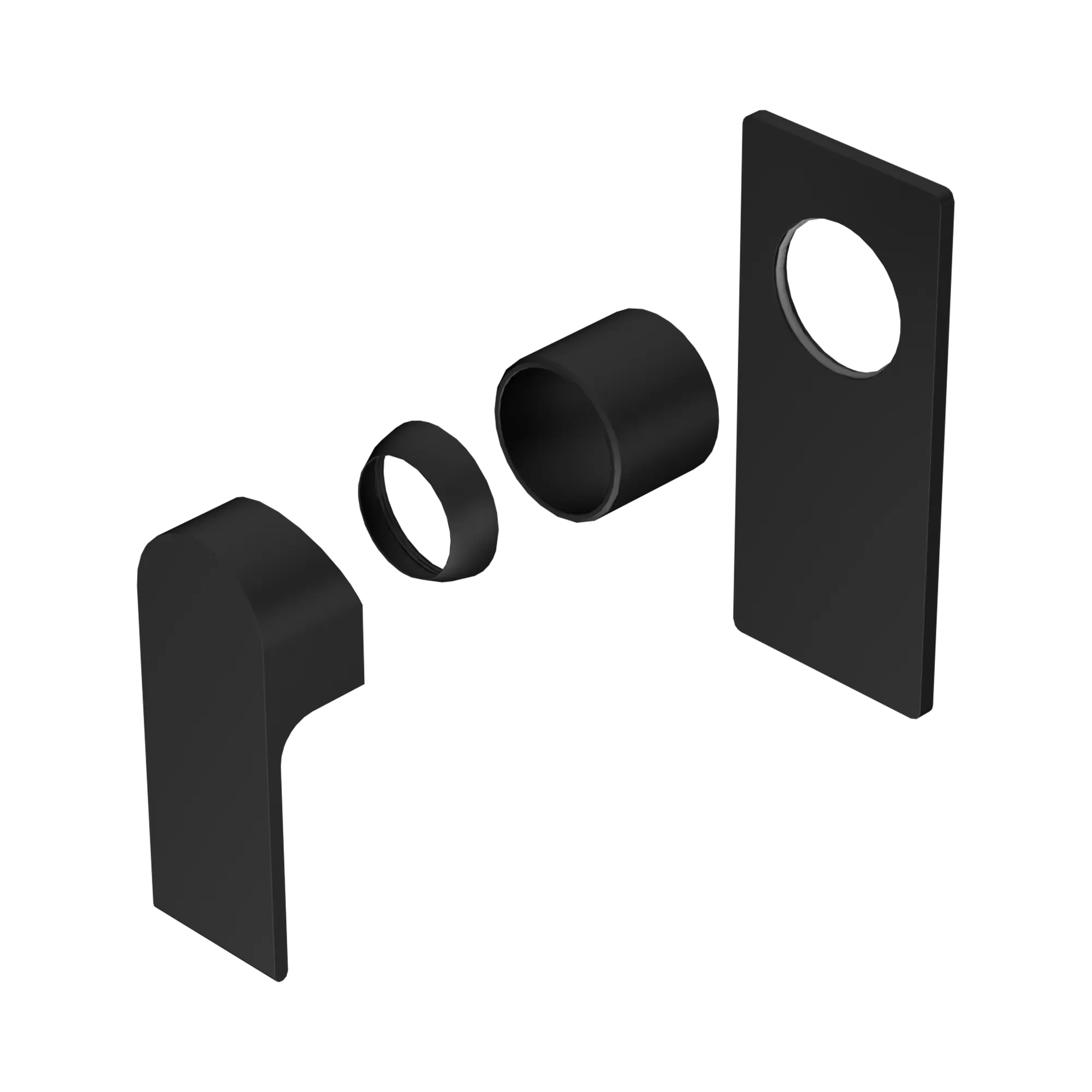 NR321511 TMB Bianca Shower Mixer Trim Kits Only Matte Black image 1