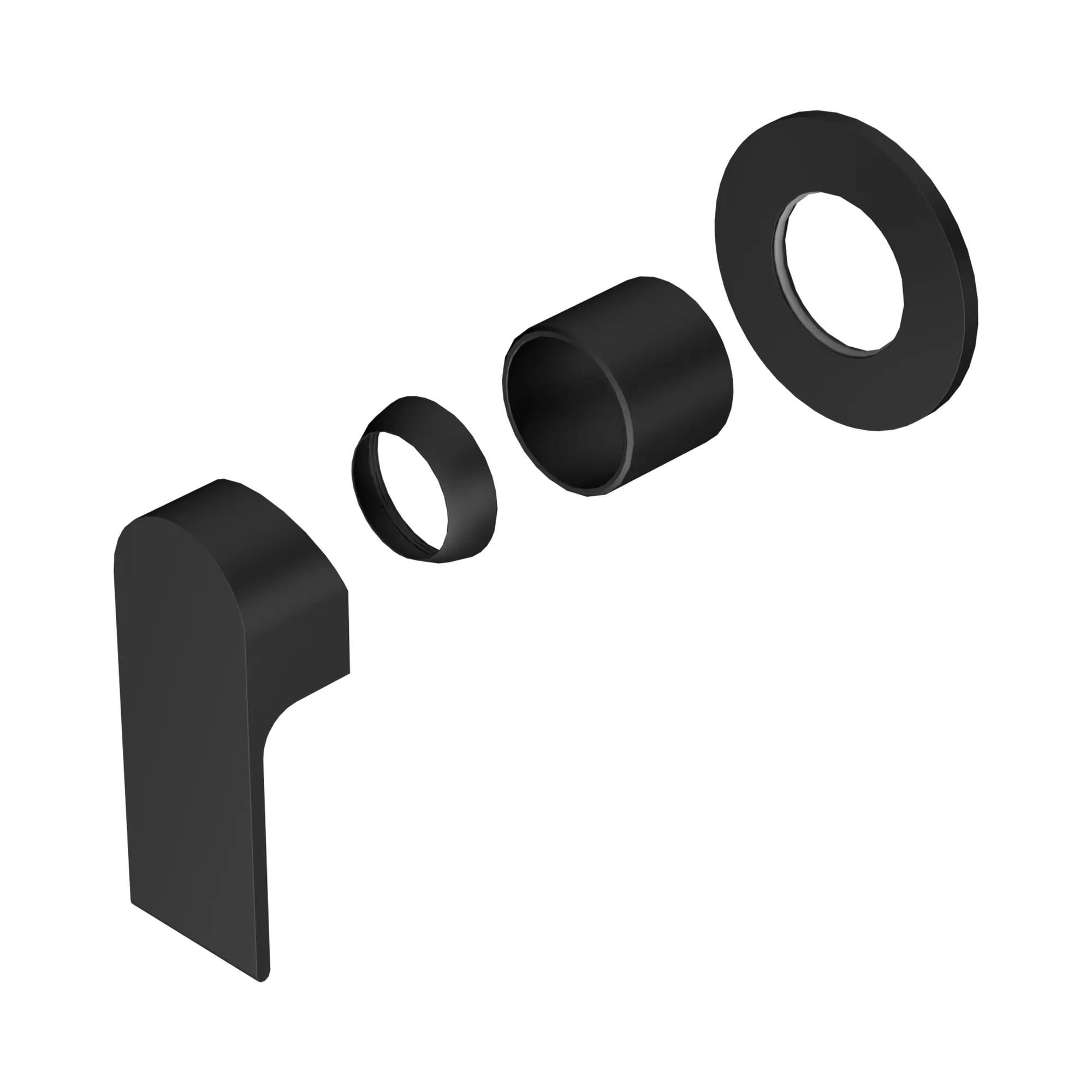 NR321511 DTMB Bianca Shower Mixer 80mm Plate Trim Kits Only Matte Black image 1