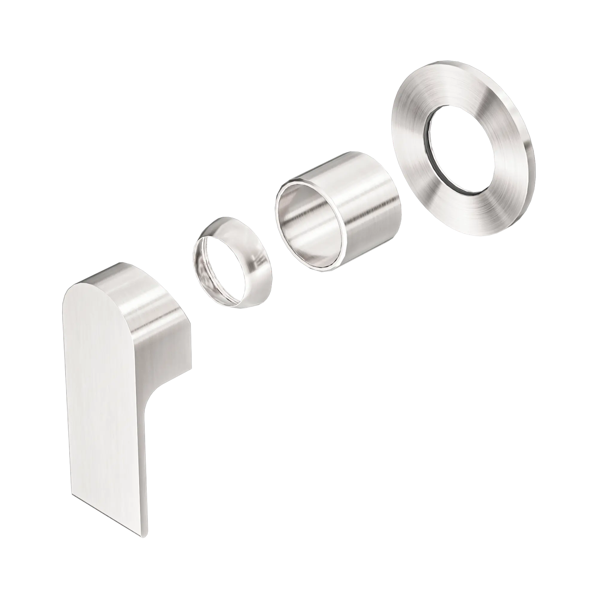 NR321511 DTBN Bianca Shower Mixer 80mm Plate Trim Kits Only Brushed Nickel image 1