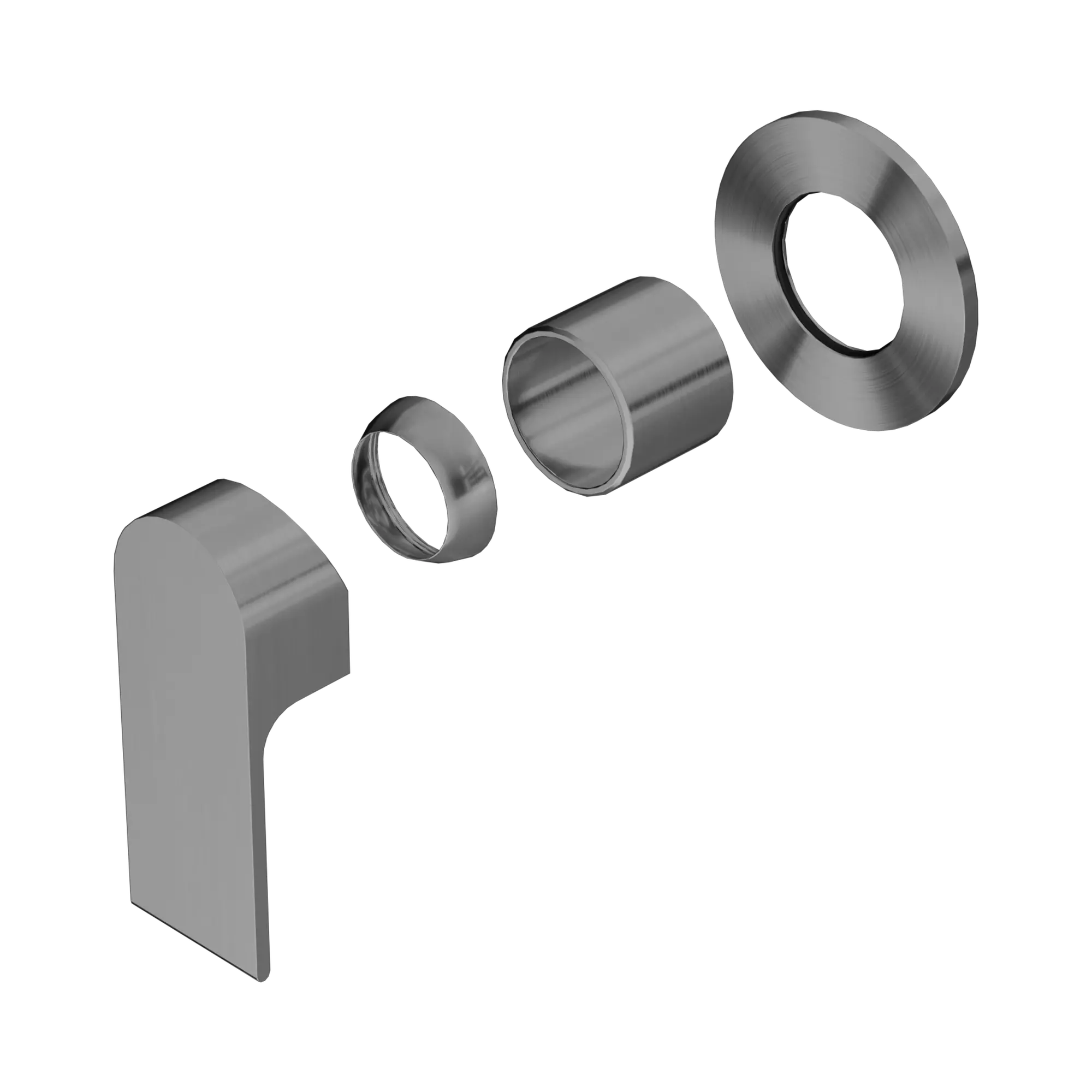 NR321511 DTGM Bianca Shower Mixer 80mm Plate Trim Kits Only Gun Metal image 1