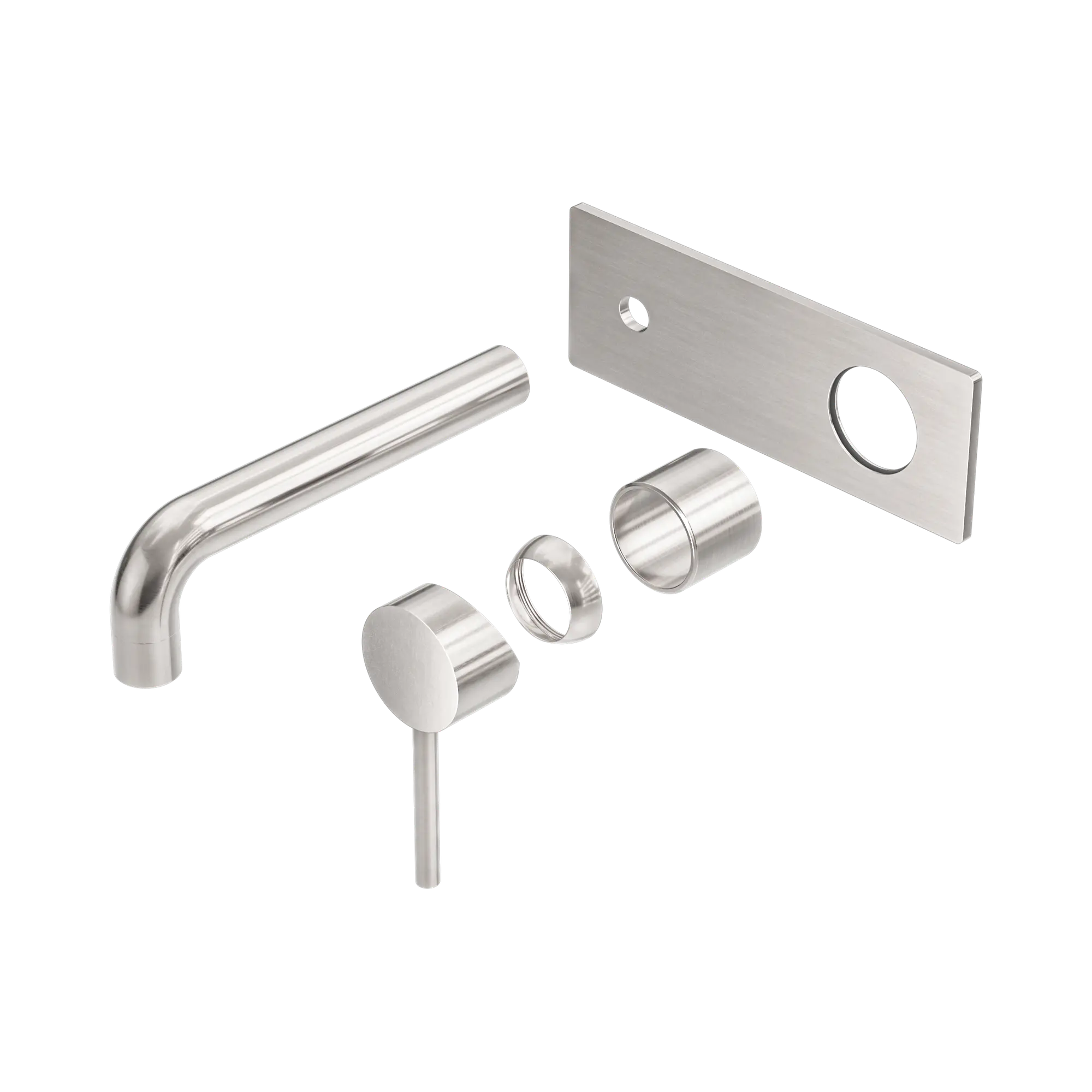 NR250810b TBN Dolce Wall Basin Bath Mixer Trim Kits Only Brushed Nickel image 1