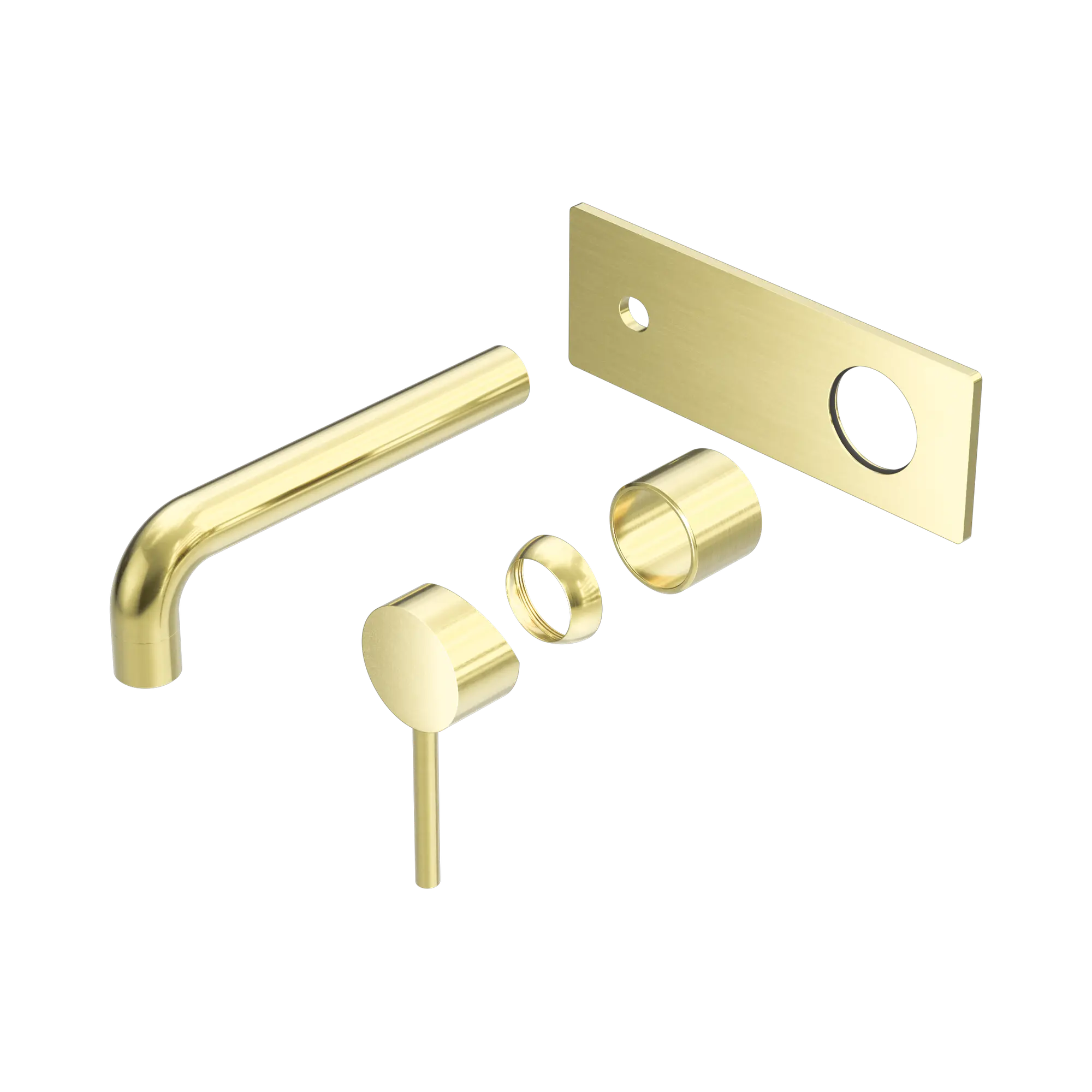 NR250810b TBG Dolce Wall Basin Bath Mixer Trim Kits Only Brushed Gold image 1