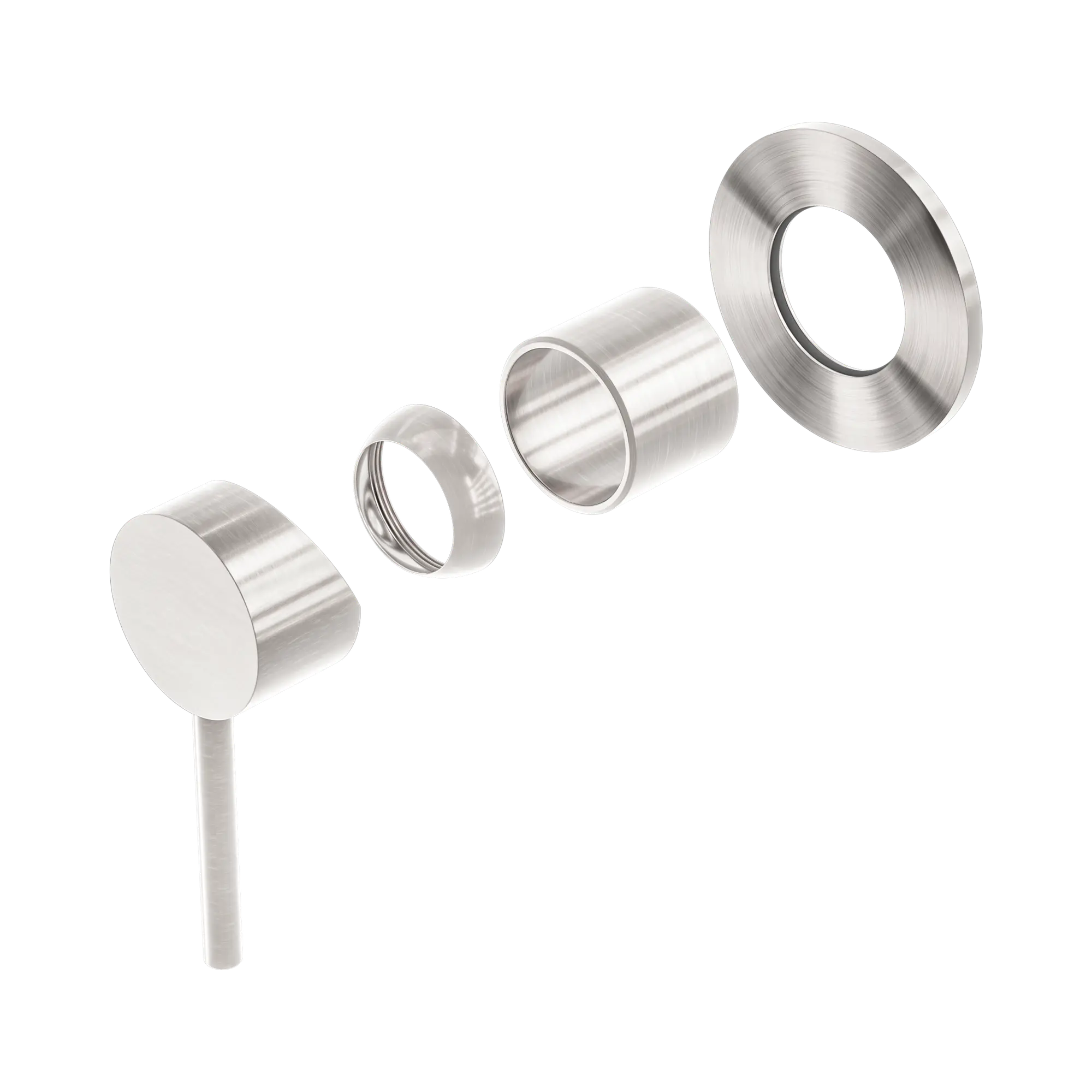 NR250811 TBN Dolce Shower Mixer Trim Kits Only Brushed Nickel image 1