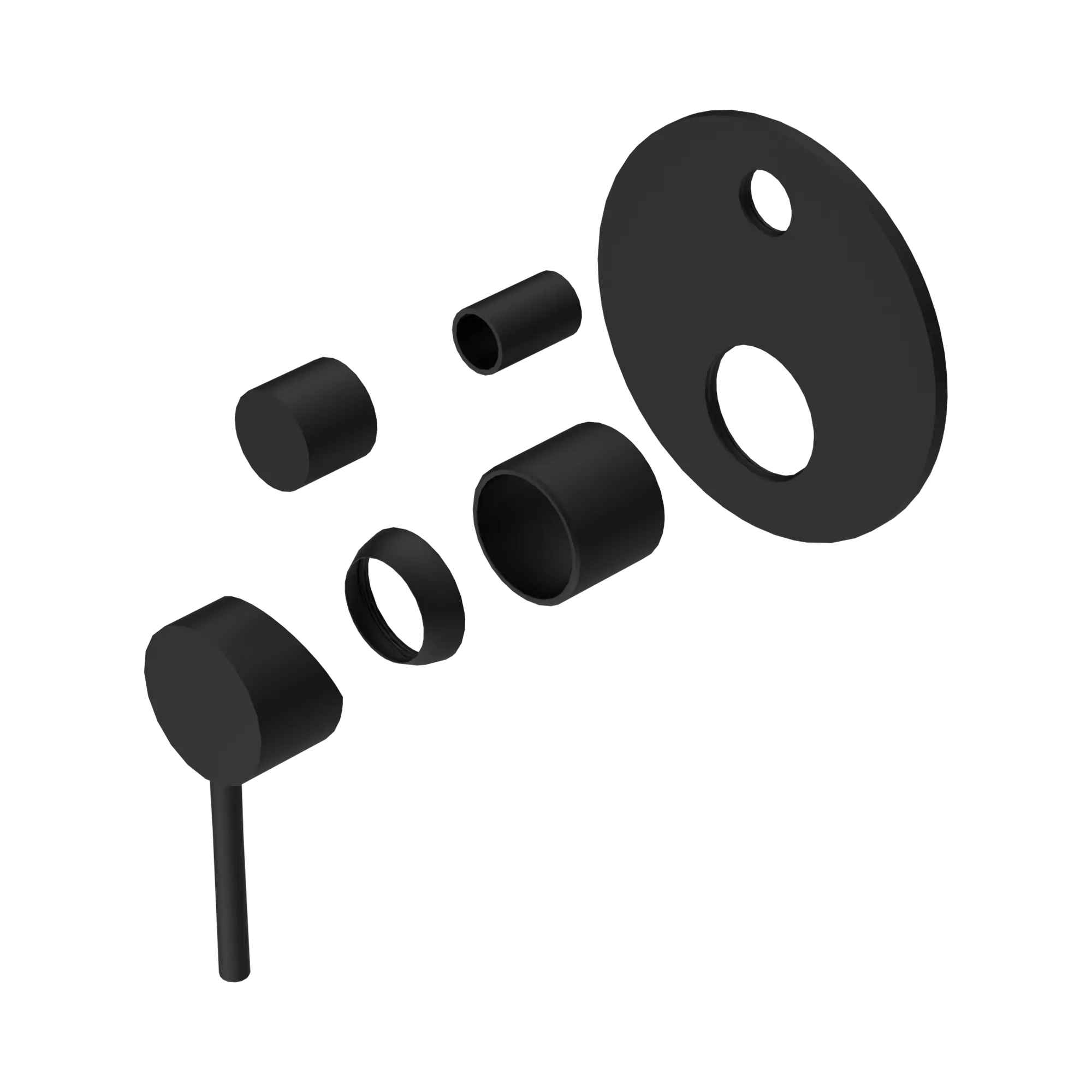 NR250811 ATMB Dolce Shower Mixer With Divertor Trim Kits Only Matte Black image 1