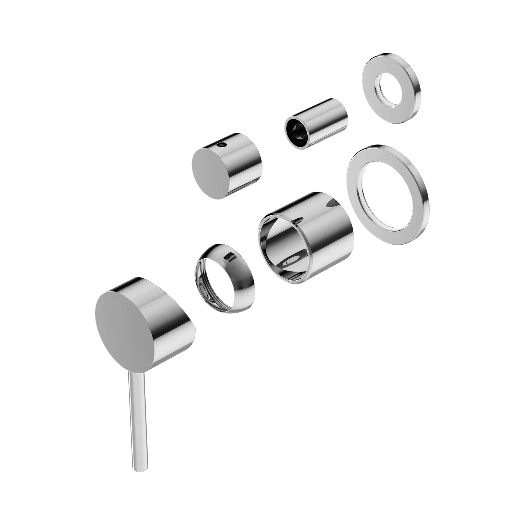 NR250811 ETCH Dolce Shower Mixer With Divertor Separate Back Plate Trim Kits Only Chrome image 1