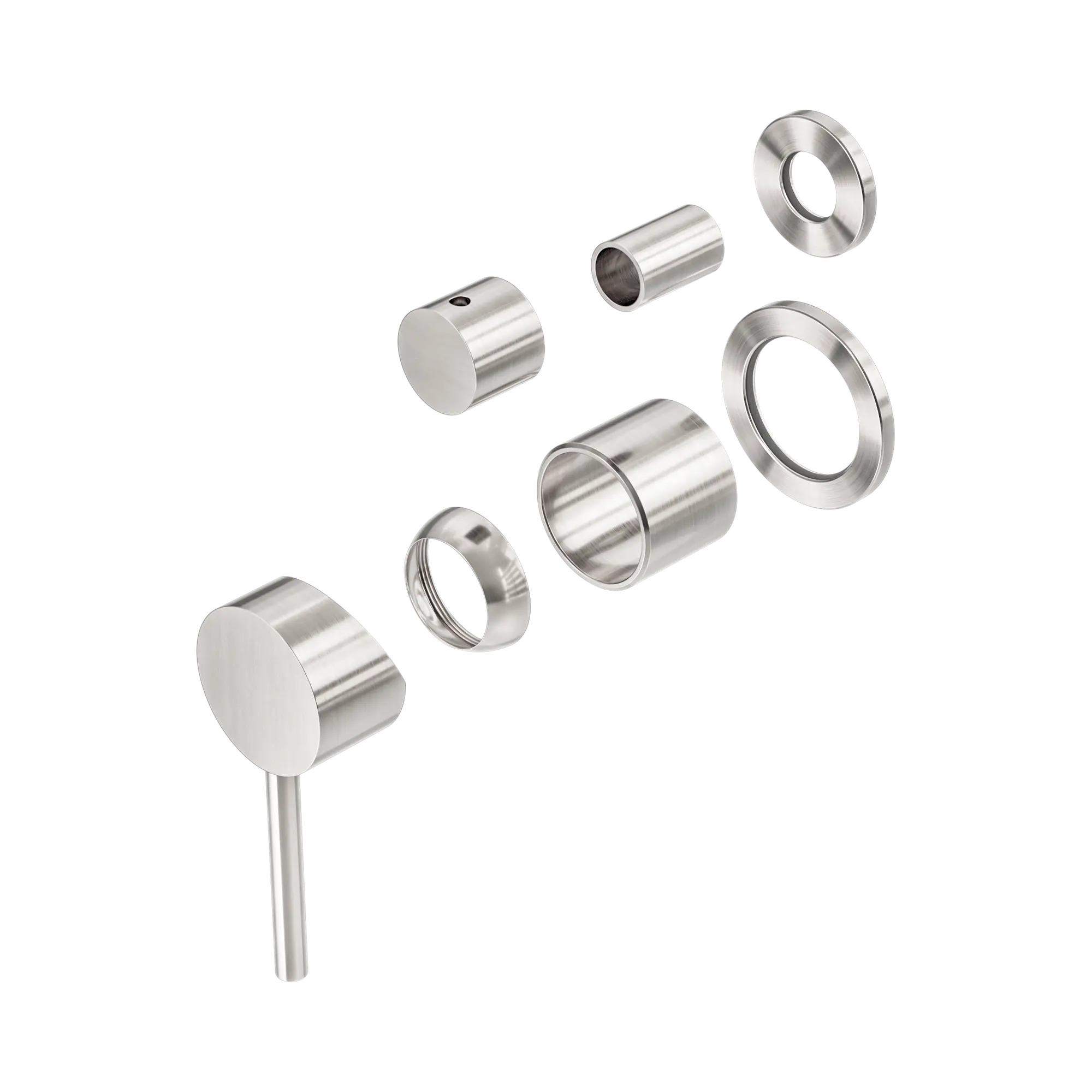 NR250811 ETBN Dolce Shower Mixer With Divertor Separate Back Plate Trim Kits Only Brushed Nickel image 1