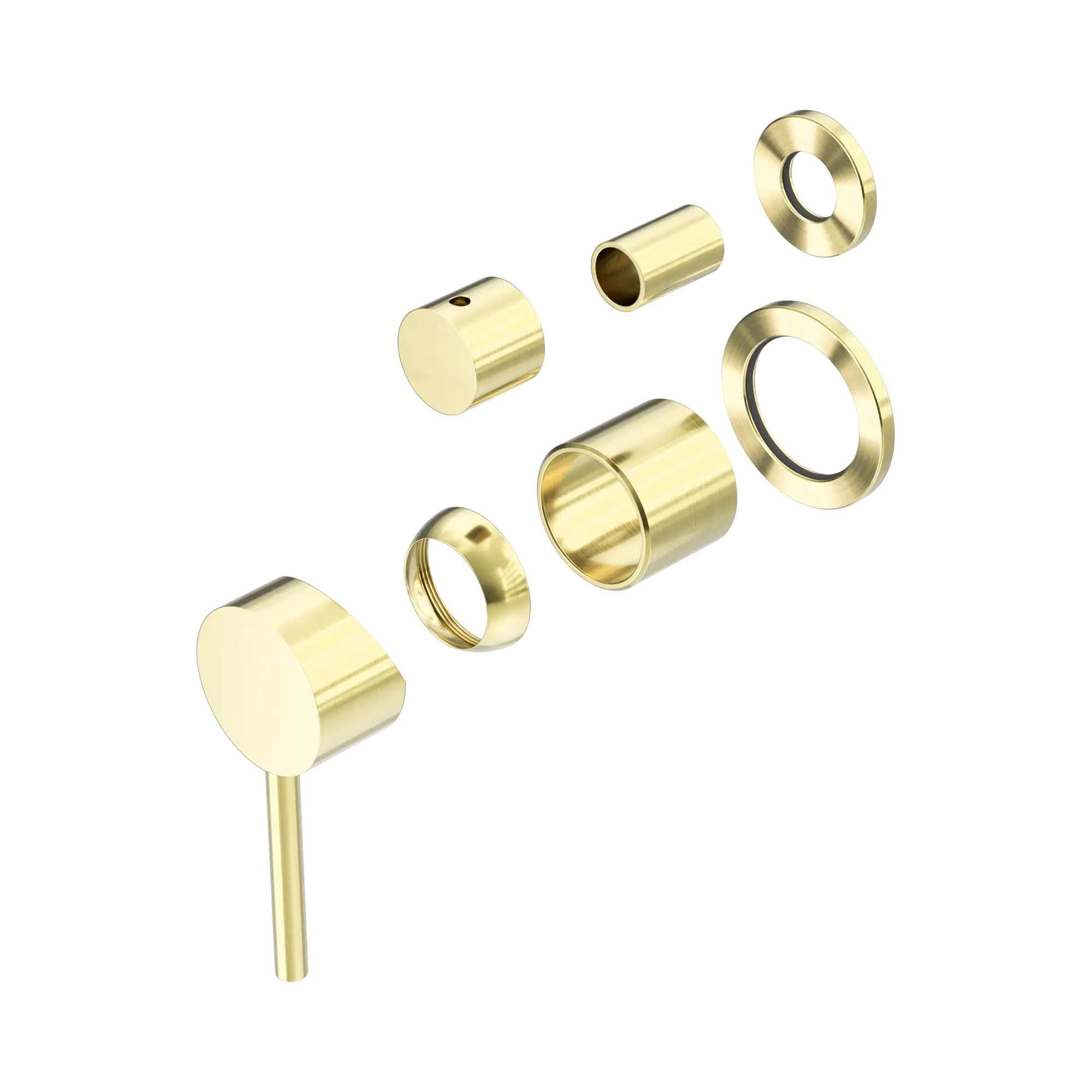 NR250811 ETBG Dolce Shower Mixer With Divertor Separate Back Plate Trim Kits Only Brushed Gold image 1