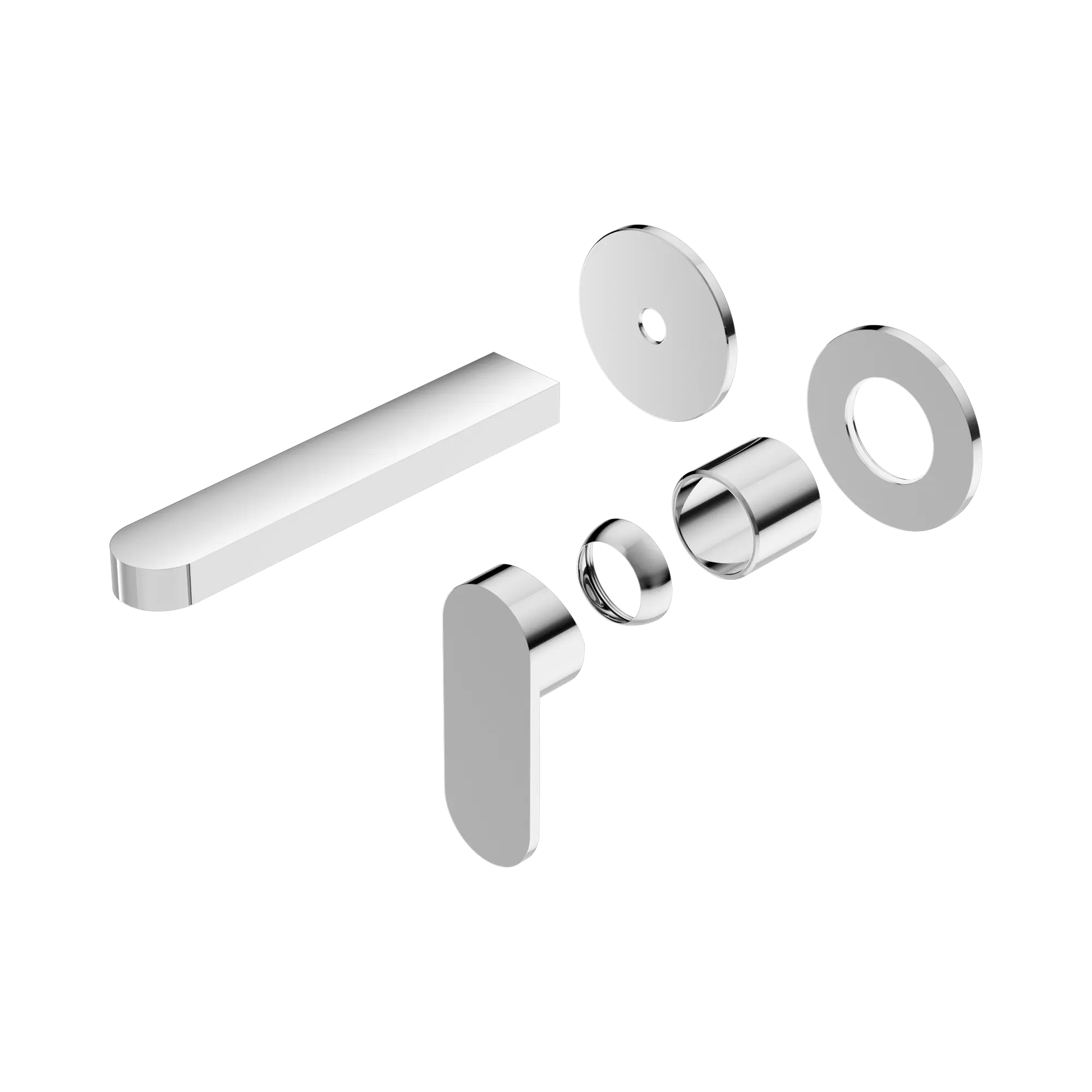 NR301310b TCH Ecco Wall Basin Bath Mixer Separate Back Plate Trim Kits Only Chrome image 1
